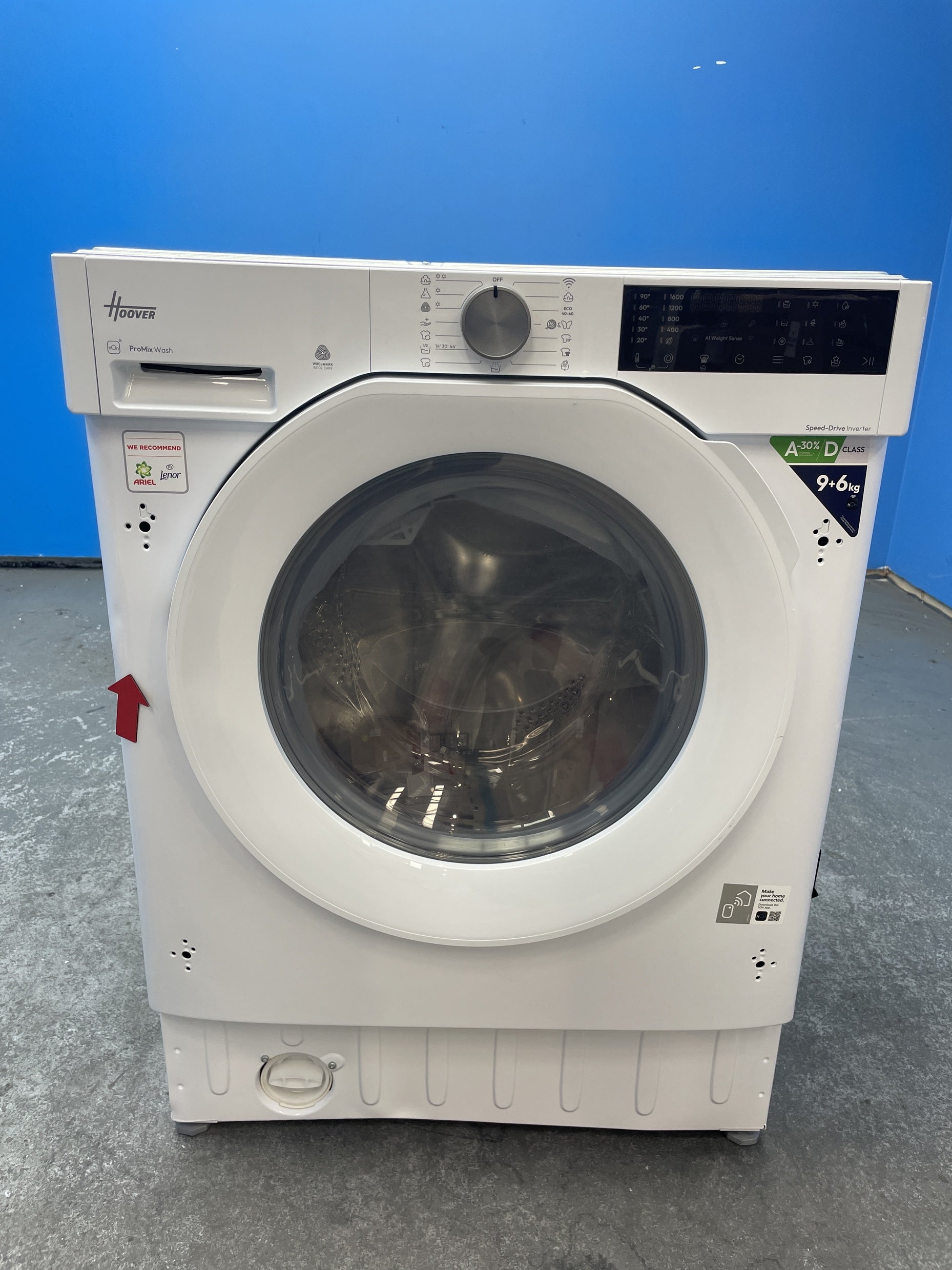 #GRC-159-704 - Hoover BH4S696M6D9-80 9/6kg 1600rpm Integrated Washer Dryer