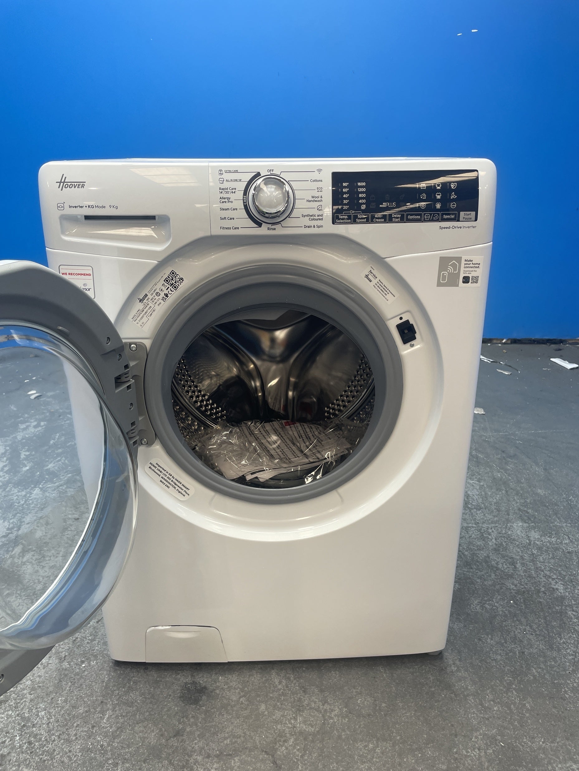#GRC-160-013 - Hoover H-WASH 350 H3WPS696TAM6-80 9kg 1600rpm Washing Machine