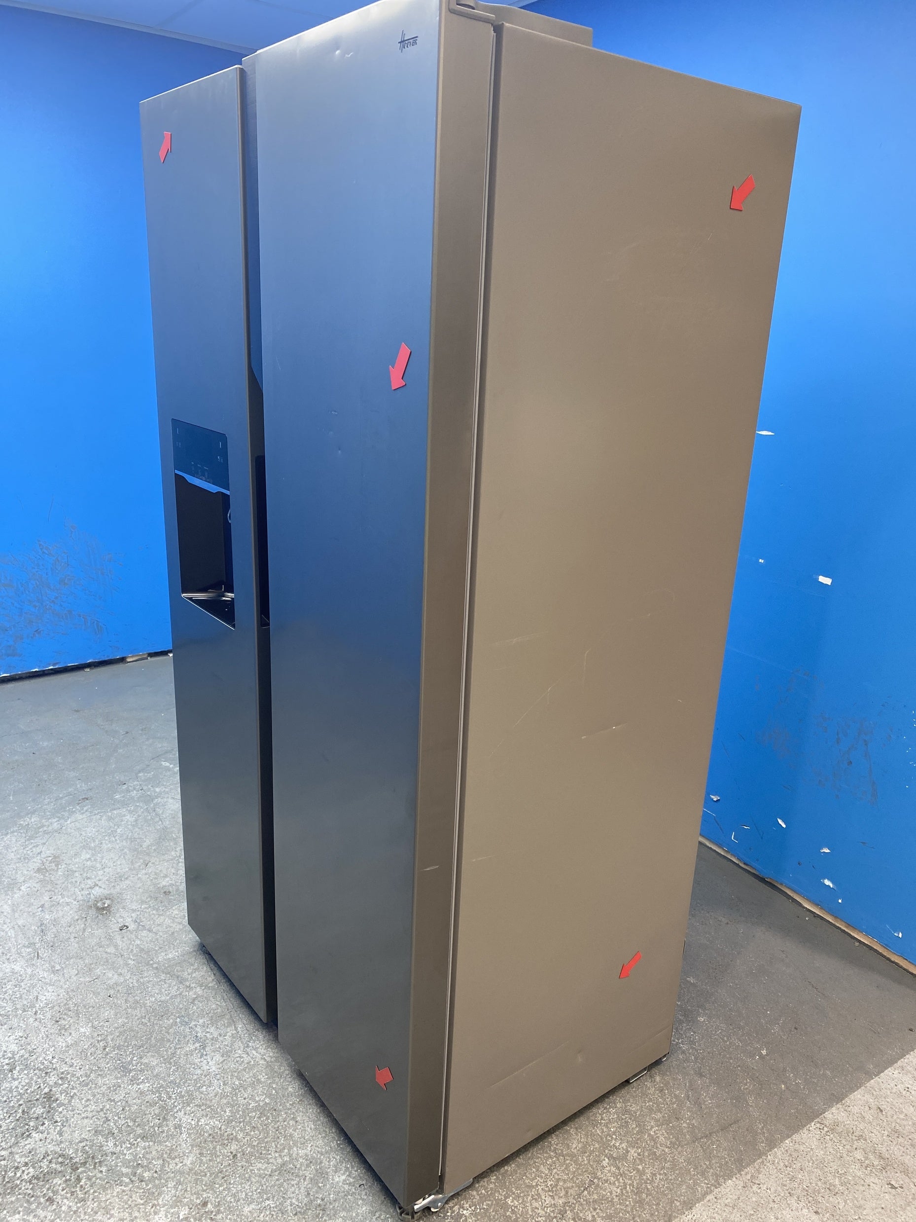 #GRC-157-072 - Hoover HOSR5918EIXK American Style 513 Litre Fridge Freezer