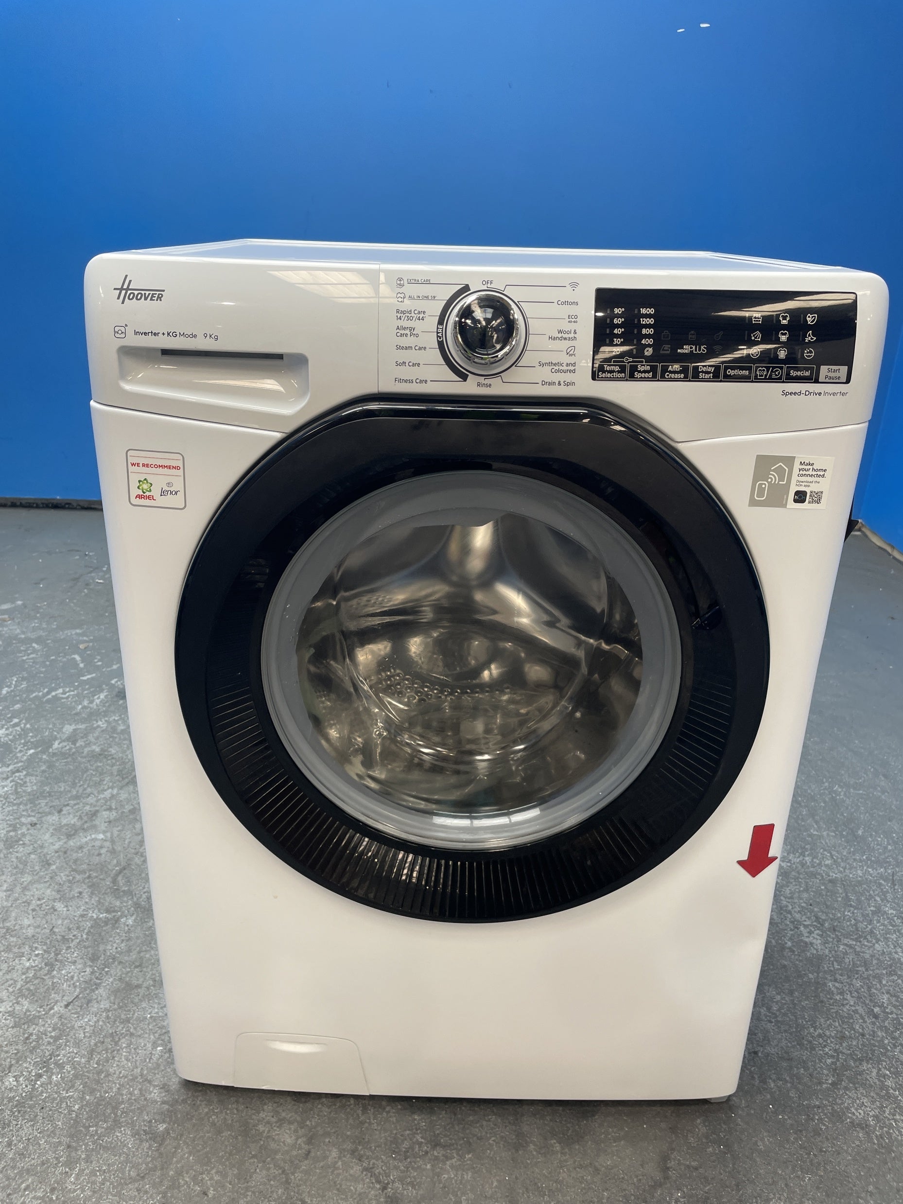 #GRC-160-069 - Hoover H3WPS696TAMB6-80 H-WASH 350 9kg 1600rpm Washing Machine