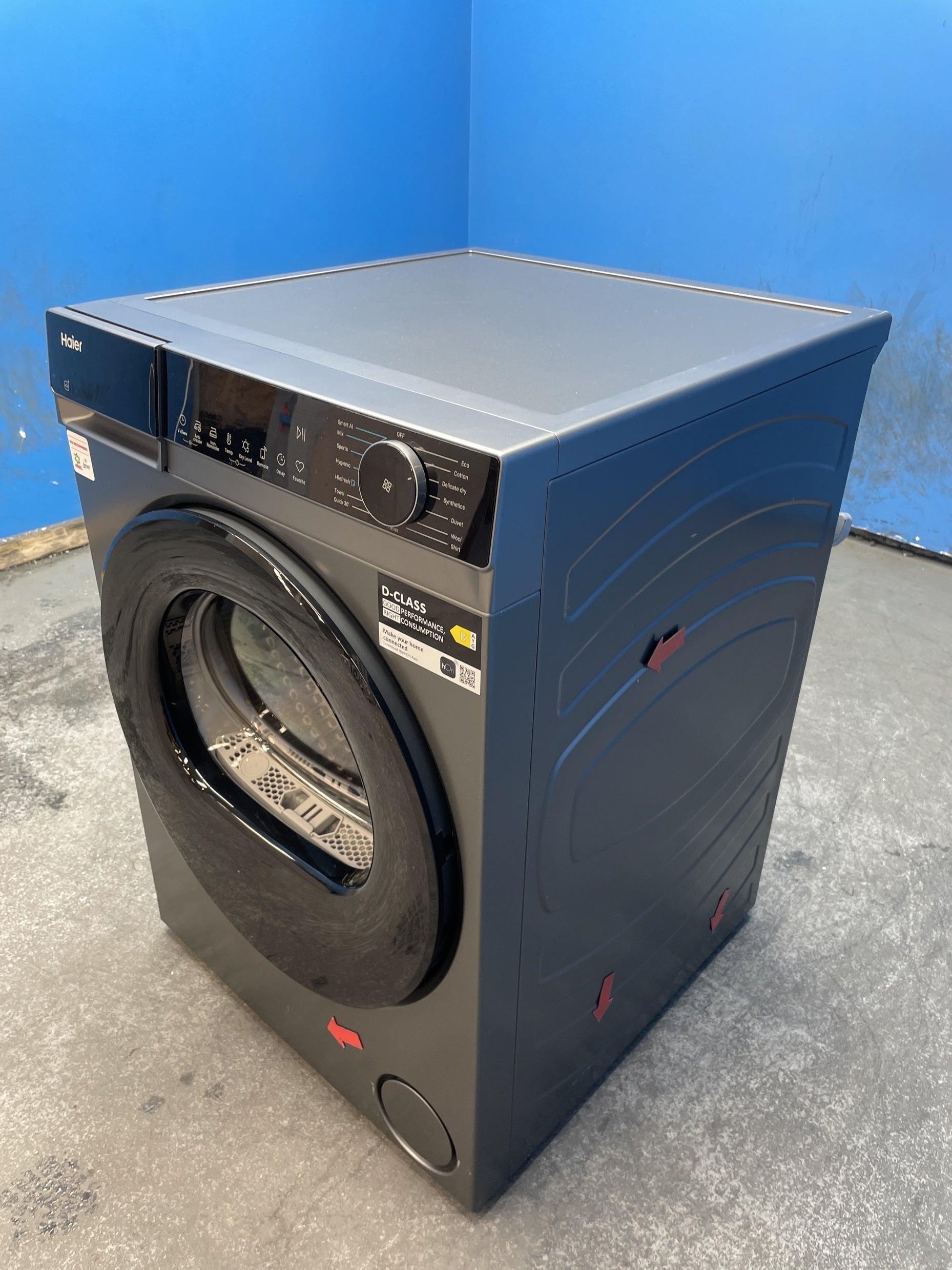 #GRC-163-370 - Haier X Series 5 10kg Heat Pump Tumble Dryer – Grey, D Energy Rating