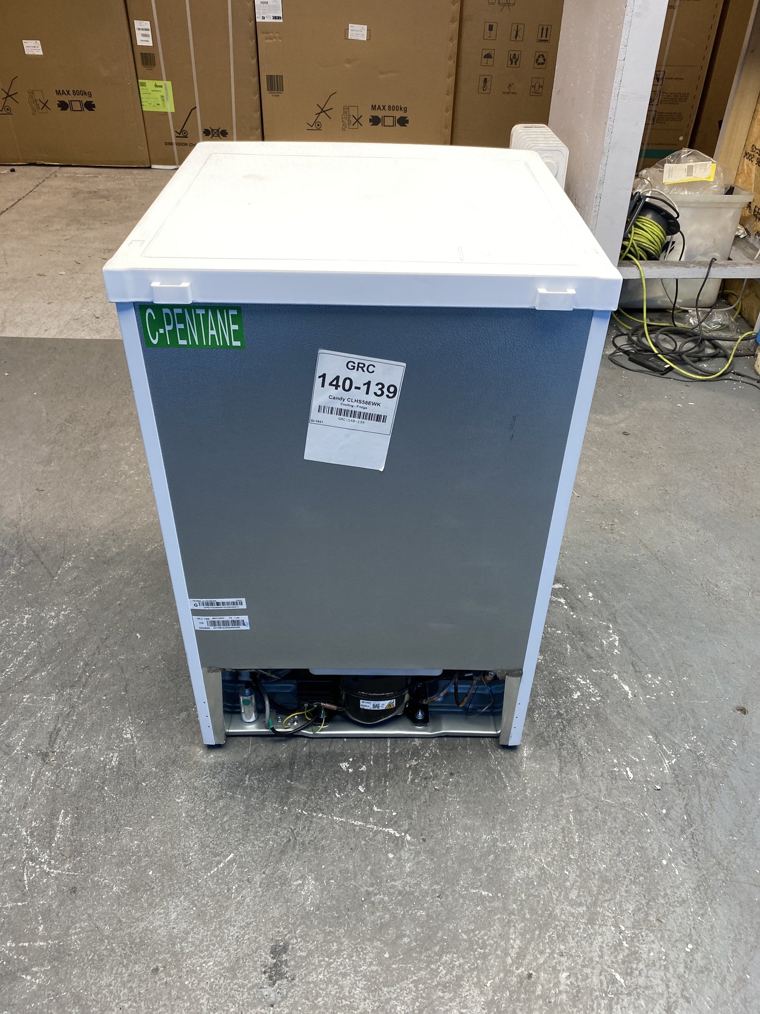 Candy CLHS58EWK 127 Litre 55cm Under Counter Fridge