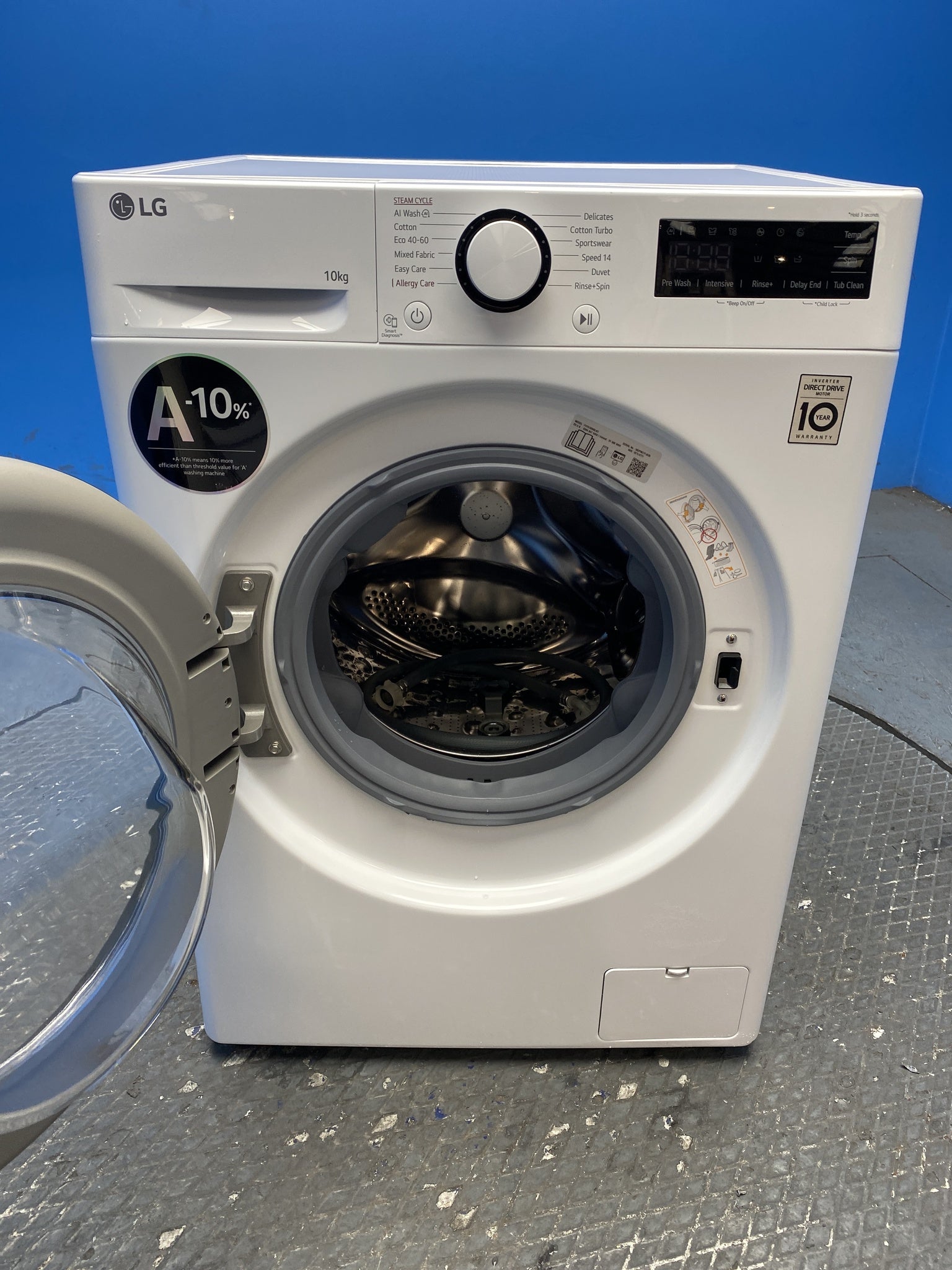 LG F4Y510WBLN1 10kg 1400rpm Steam Washing Machine