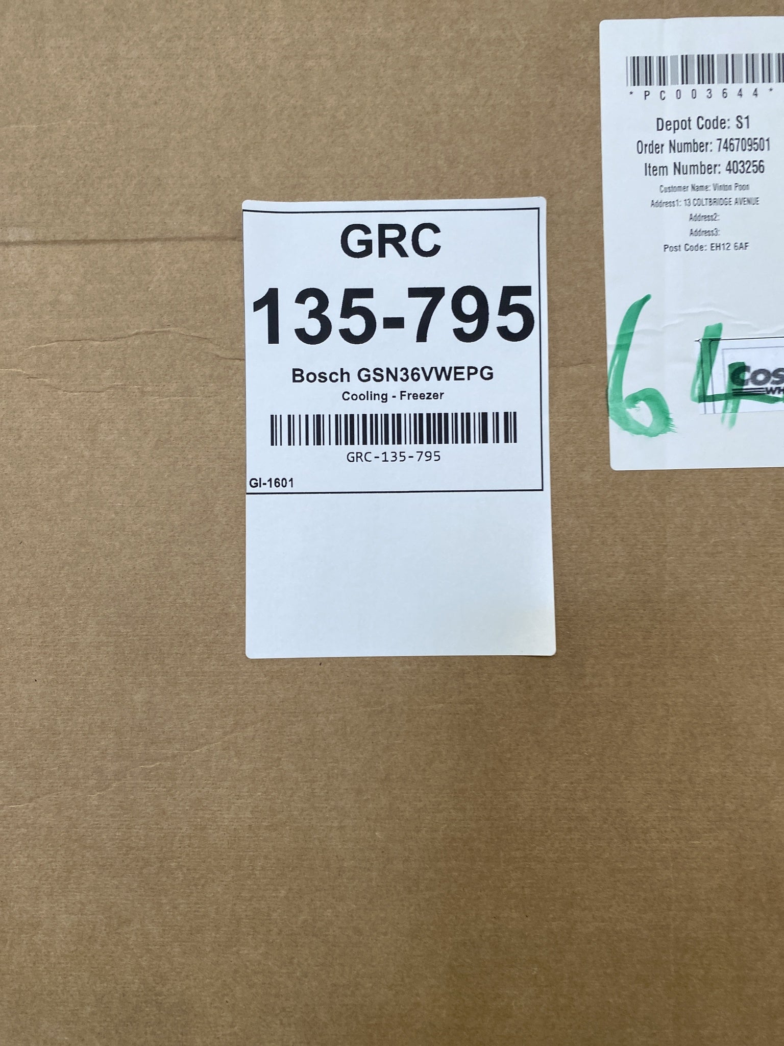 Bosch GSN36VWEPG Series 4 NoFrost 242 Litre Upright Freezer