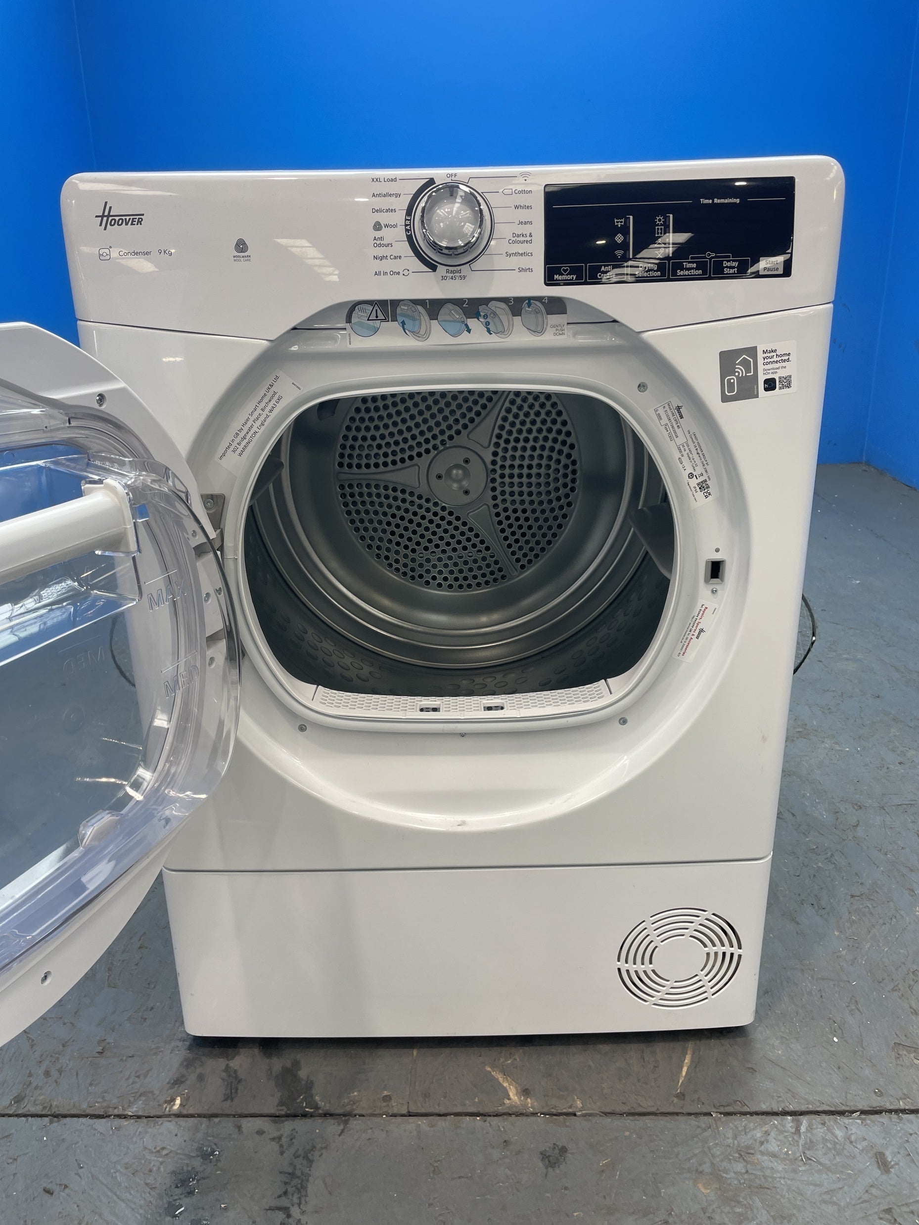 #GRC-156-147 - Hoover HRE C9TE-80 9kg Condenser Tumble Dryer with Wi-Fi