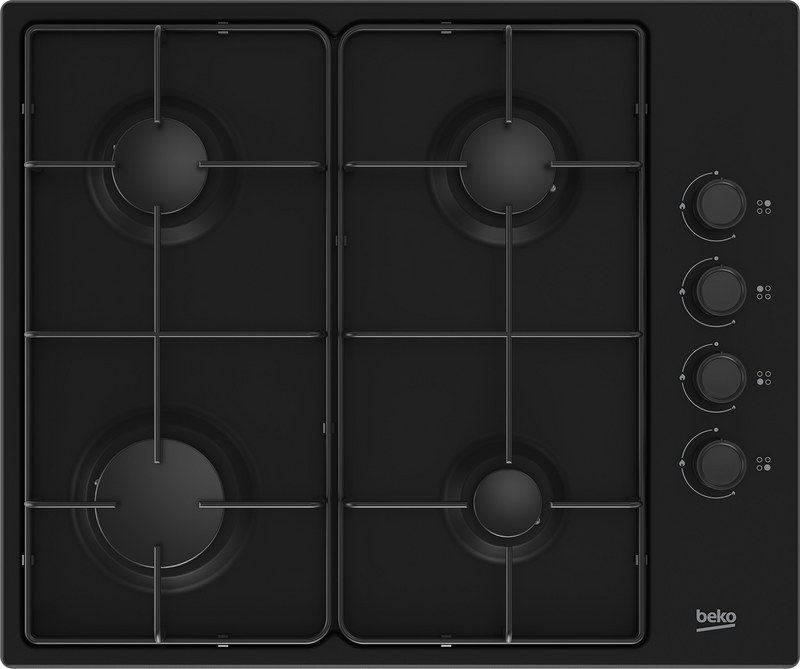 Beko HIBG64120SB 61cm 4 Zone Gas Hob