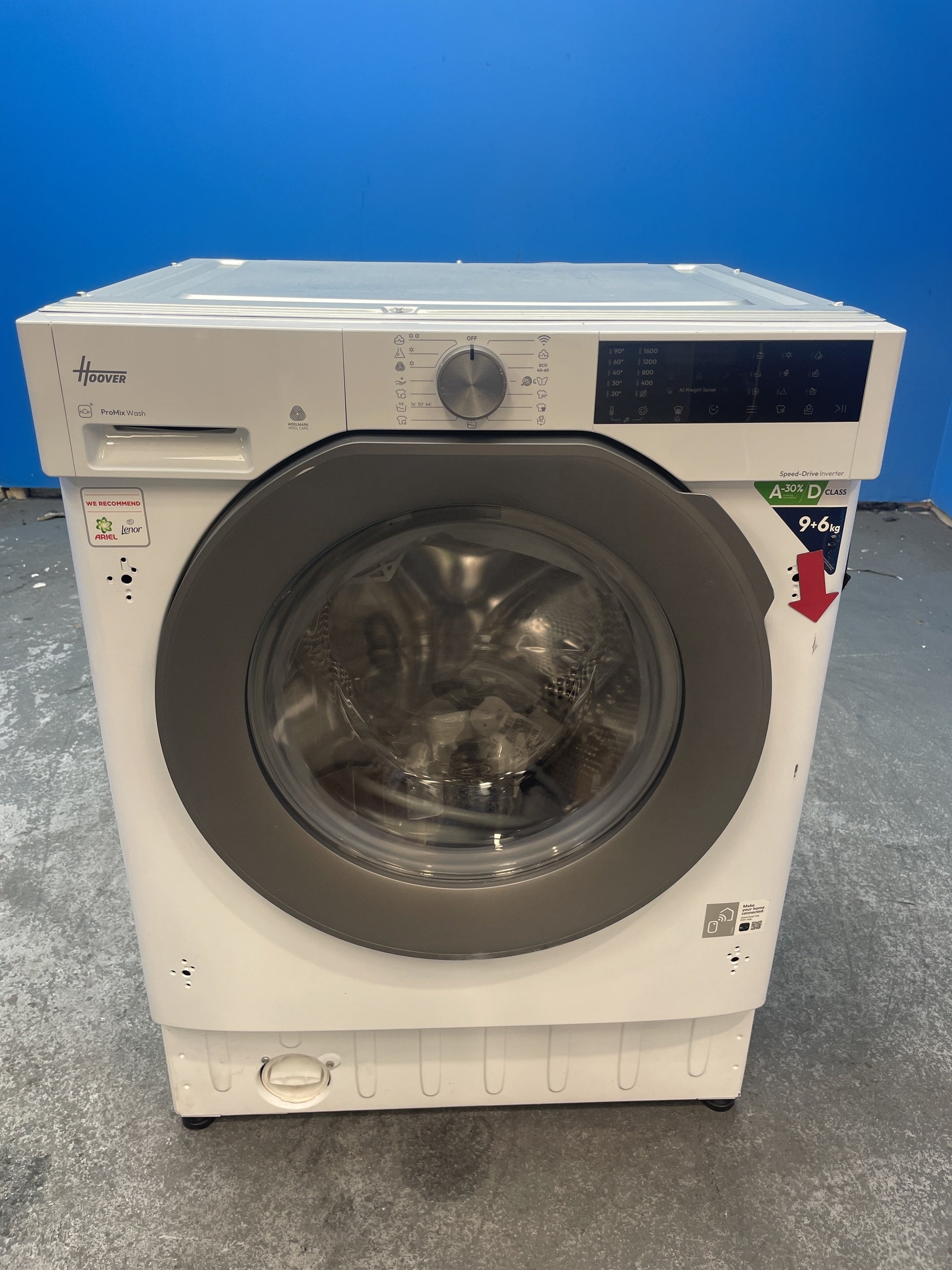 #GRC-159-195 - Hoover BH4S696M6DR9B-80 Built-in 9kg/6kg 1600rpm Washer Dryer