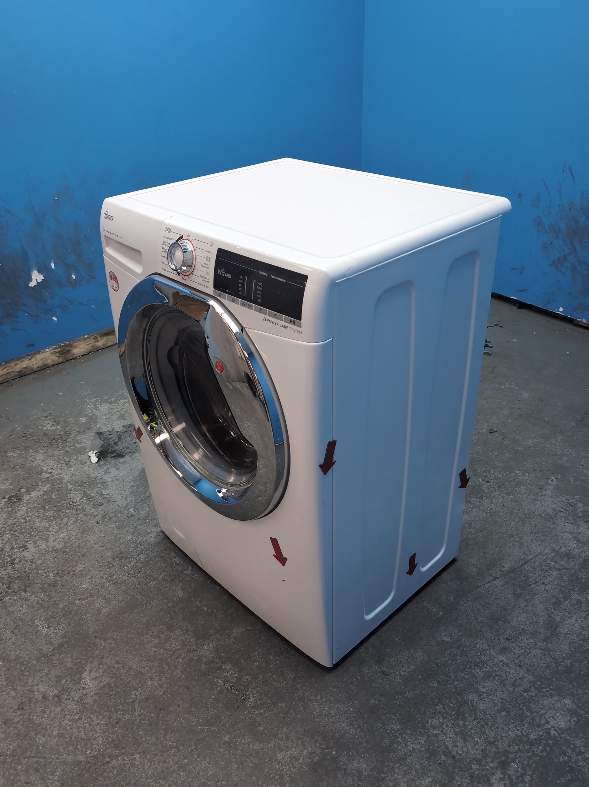 #GRC-164-364 - Hoover H-WASH 300 9kg 1400rpm Washing Machine – NFC Connectivity, Steam Cycles, White