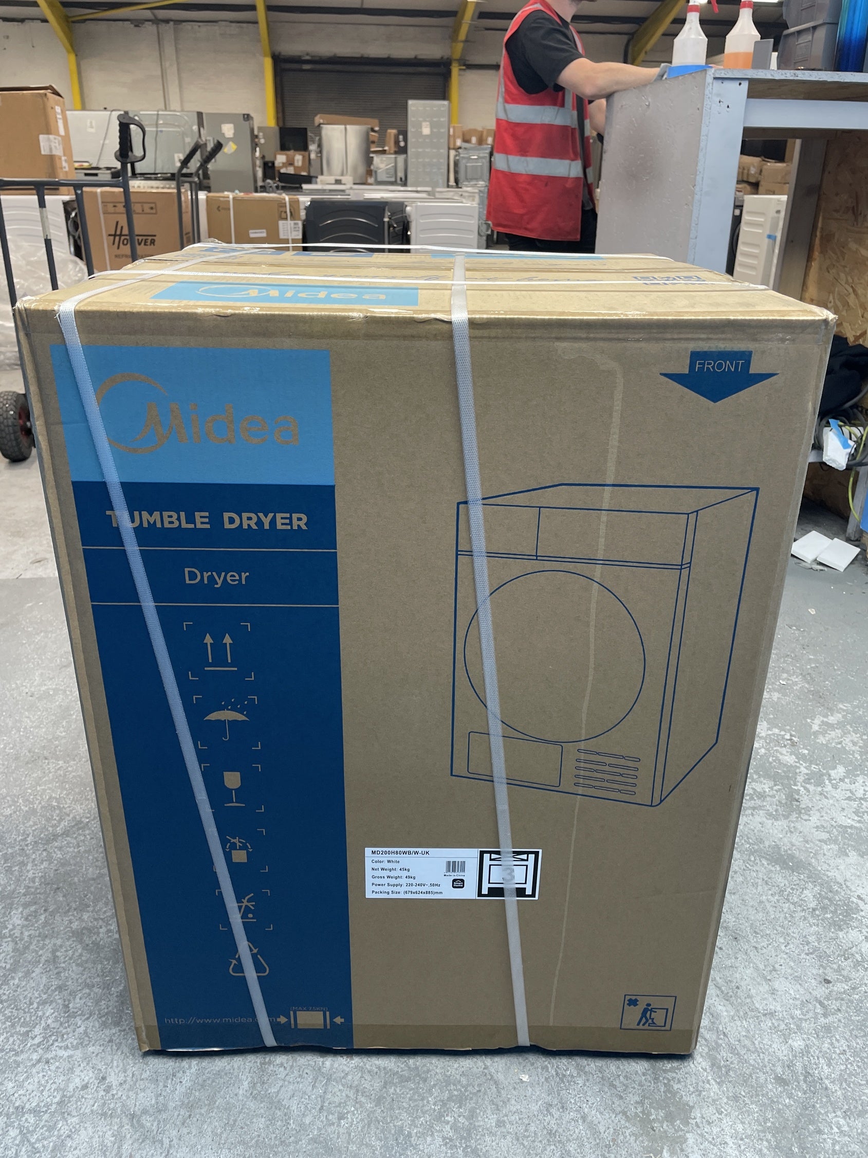 #GRC-158-891 - Midea MD200H80WB/W-UK 8kg Smart Sensor Heat Pump Tumble Dryer