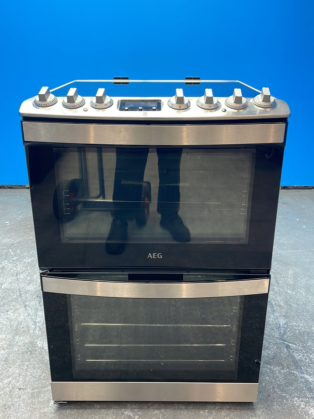 #GRC-164-441 - AEG 6000 Series 60cm Induction Double Oven Cooker – SteamBake, Silver