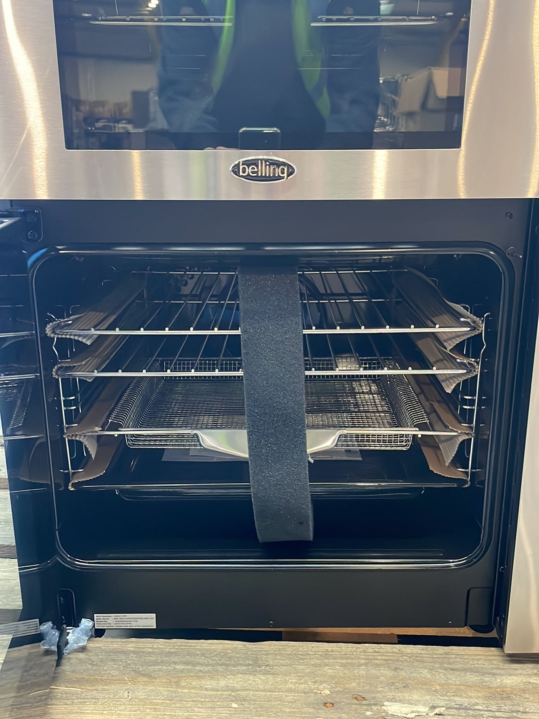 #GRC-164-318 - Belling Cookcentre 90E 90cm Electric Range Cooker – 174L Capacity, 5 Zone Ceramic Hob, AirFry Function, Stainless Steel