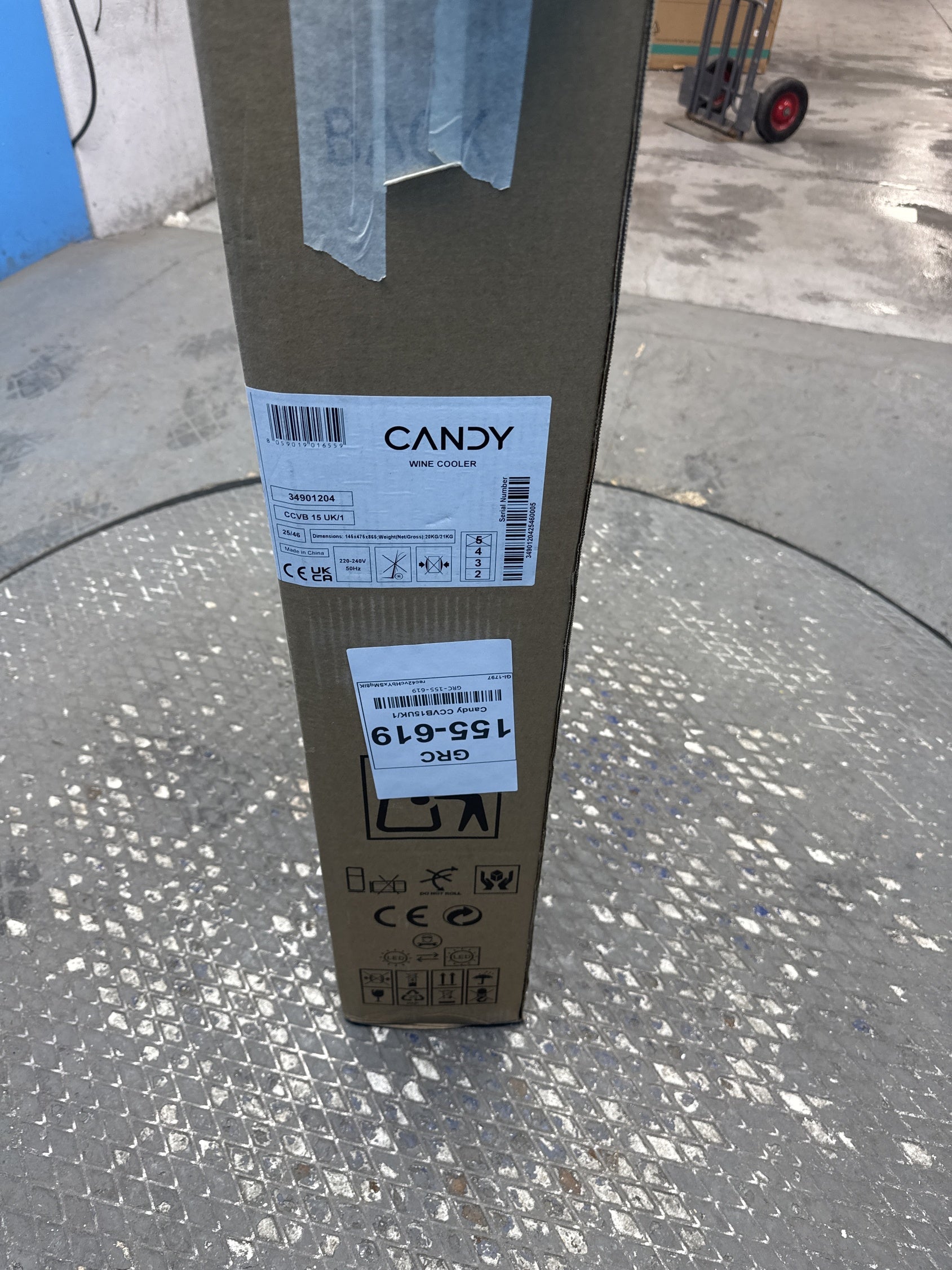 #GRC-155-619 - Candy CCVB15UK/1 DiVino 15cm 7 Bottle Built-in Wine Cooler