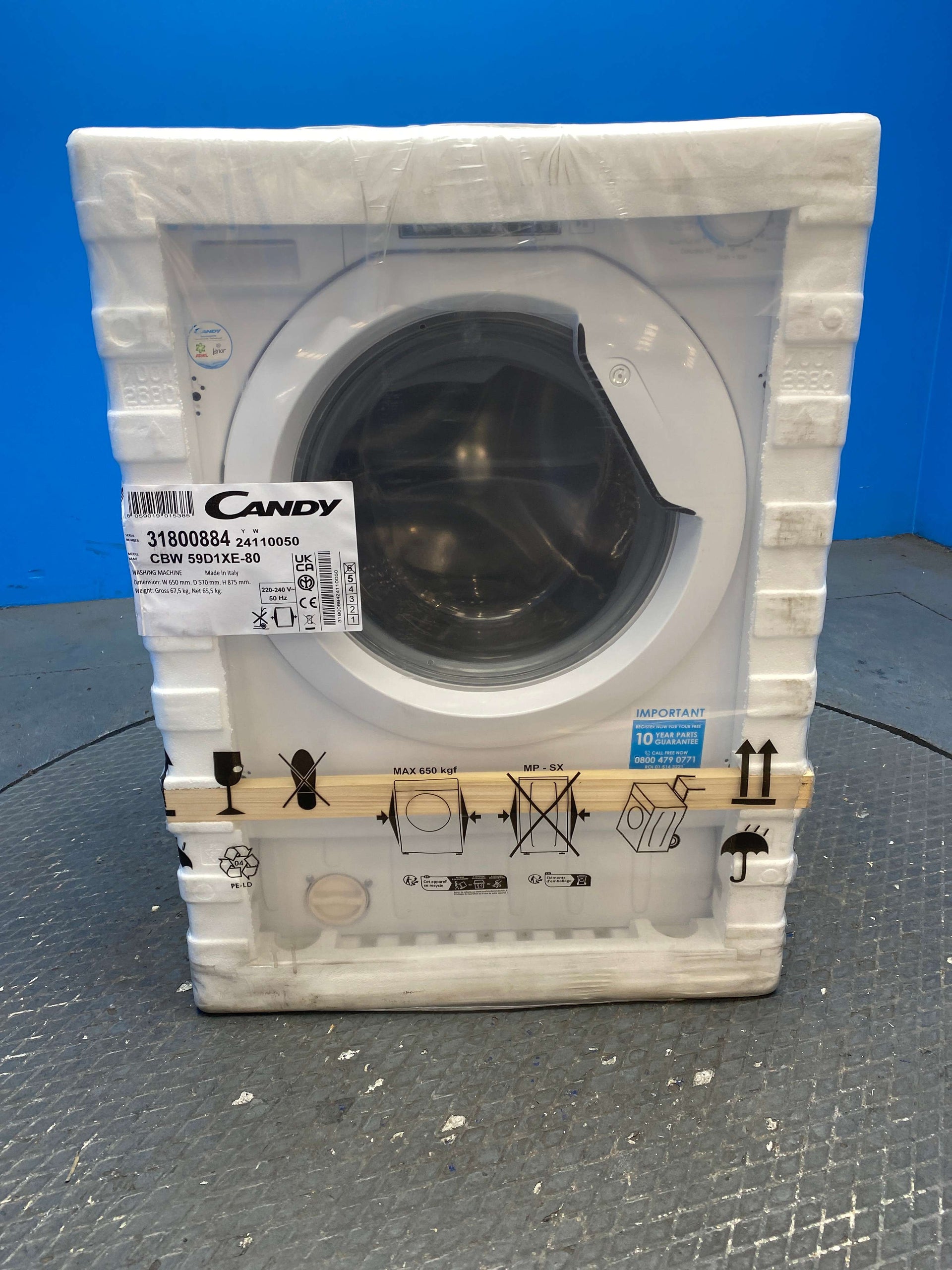Candy CBW 59D1XE-80 9kg Integrated 1500rpm Washing Machine