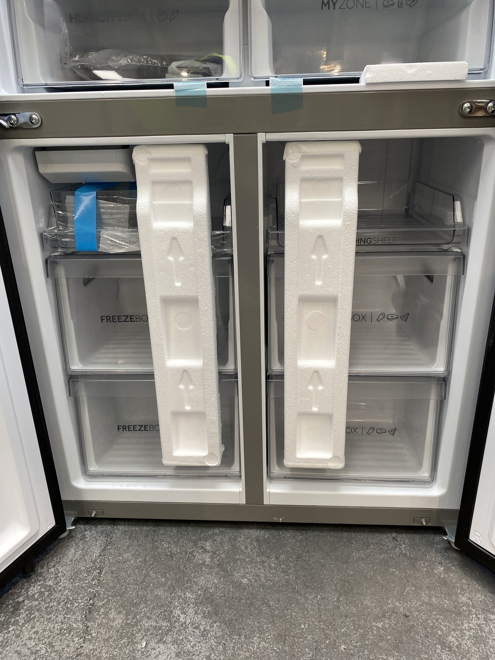 #GRC-156-555 - Haier HCR5919EHMB 528 Litre American Style Fridge Freezer