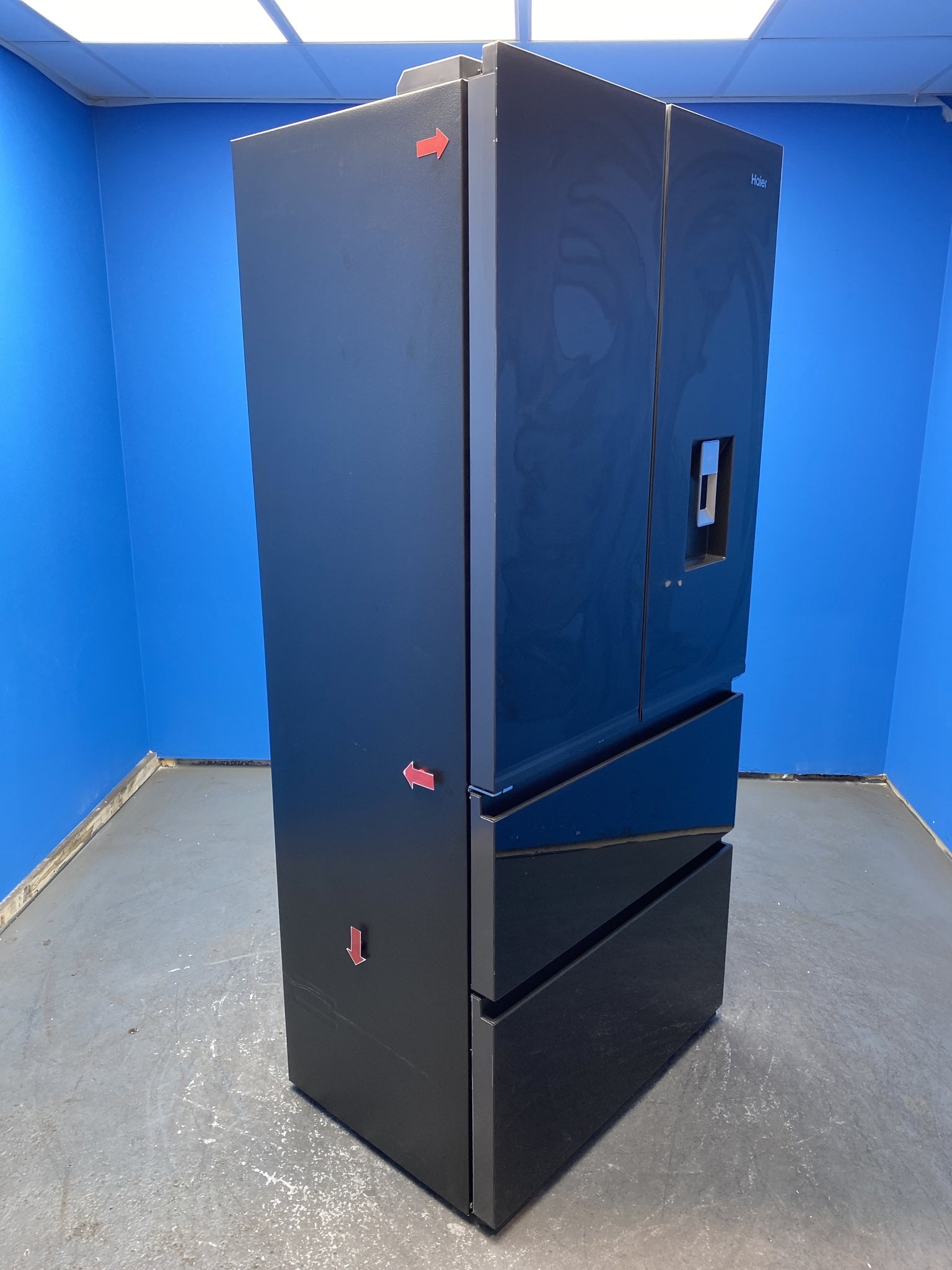 Haier Series 7 HFKR7819DWGB Frost Free French Door Fridge Freezer