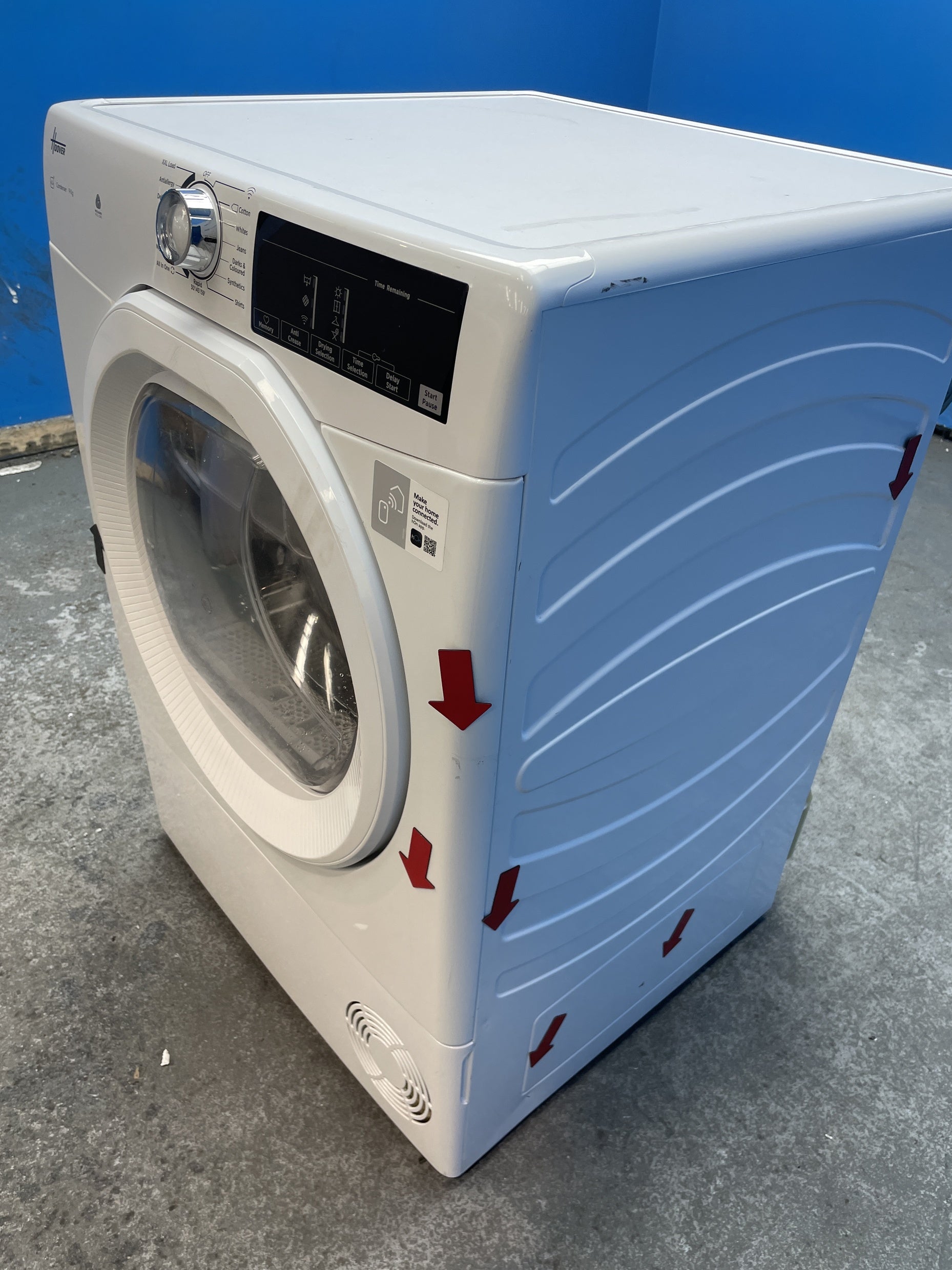 #GRC-157-664 - Hoover HRE C9TE-80 9kg Condenser Tumble Dryer with Wi-Fi
