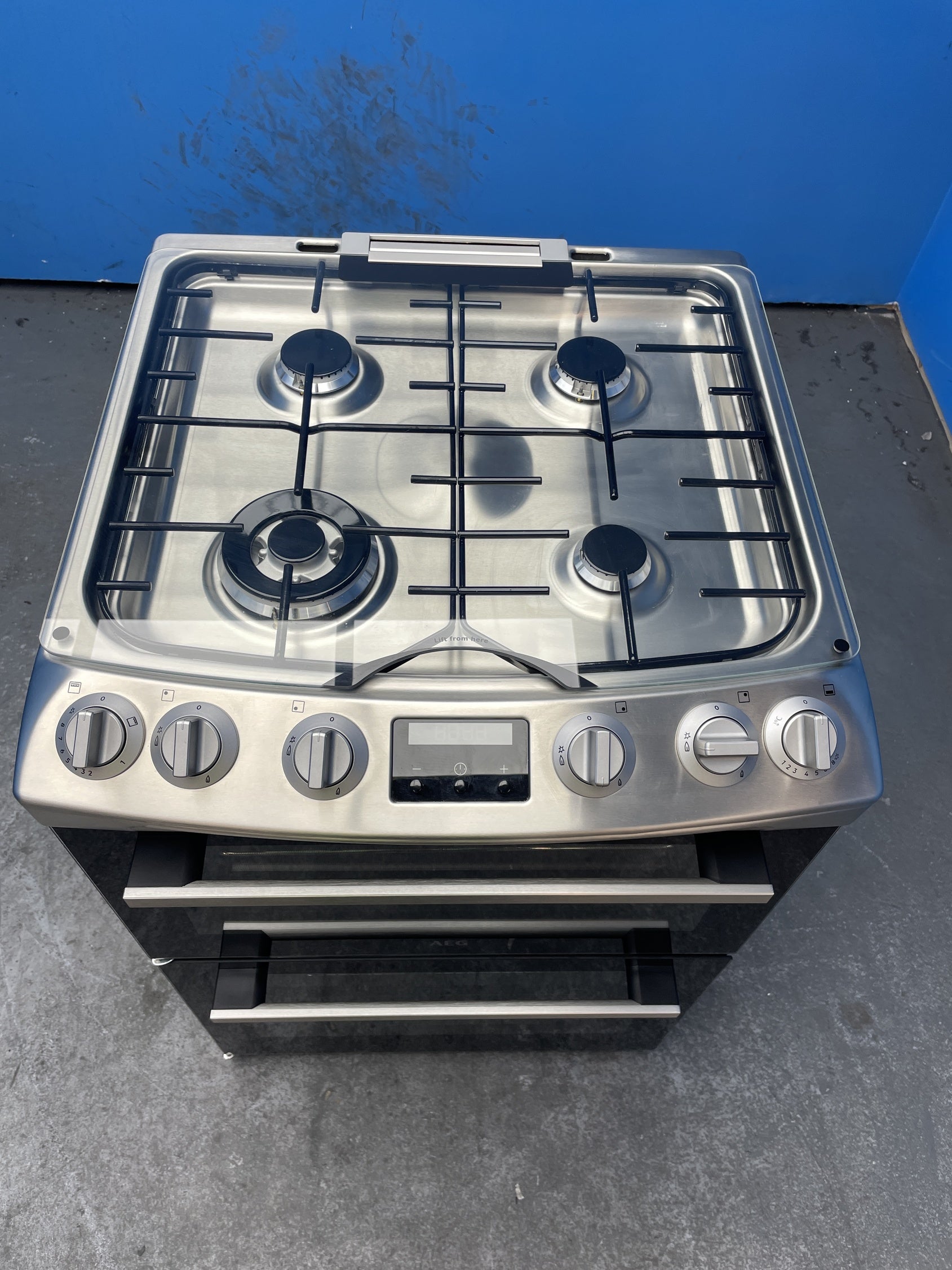 #GRC-158-205 - AEG CGX6130ACM 60cm Double Oven Gas Cooker with 4 Burner Hob