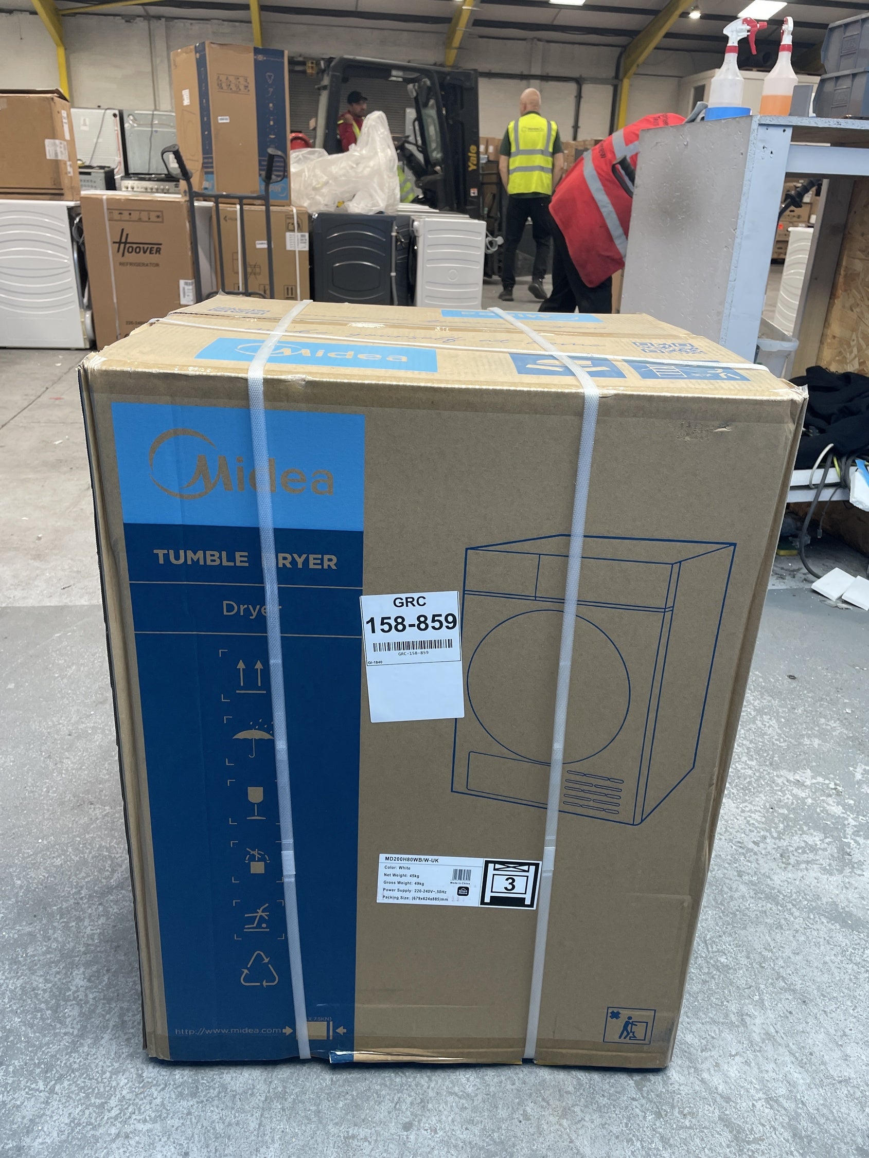 #GRC-158-859 - Midea MD200H80WB/W-UK 8kg Smart Sensor Heat Pump Tumble Dryer