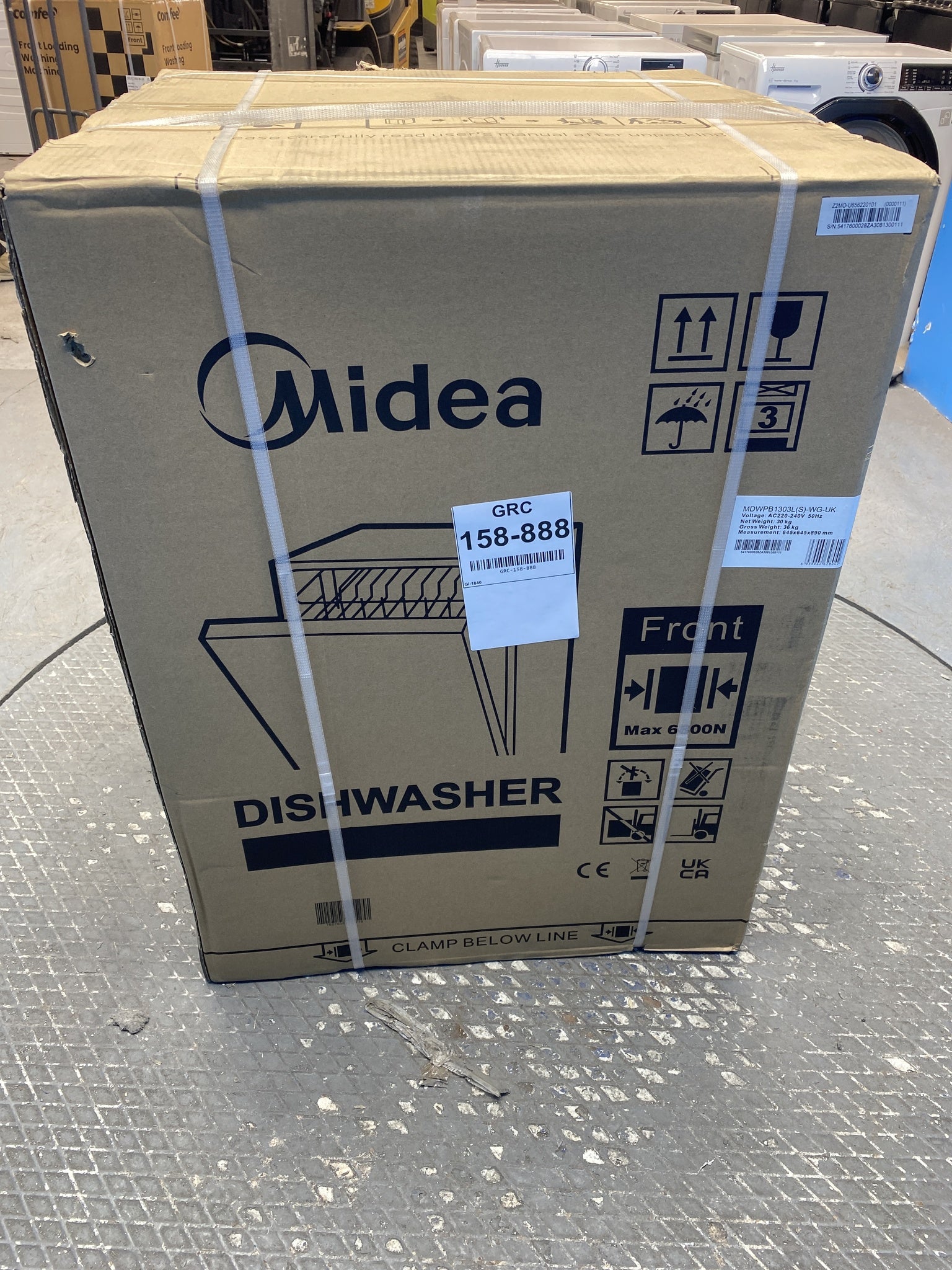 #GRC-158-888 - Midea MDWPB1303L(S)-WG 60cm Built-in 13 Place Wi-Fi Dishwasher
