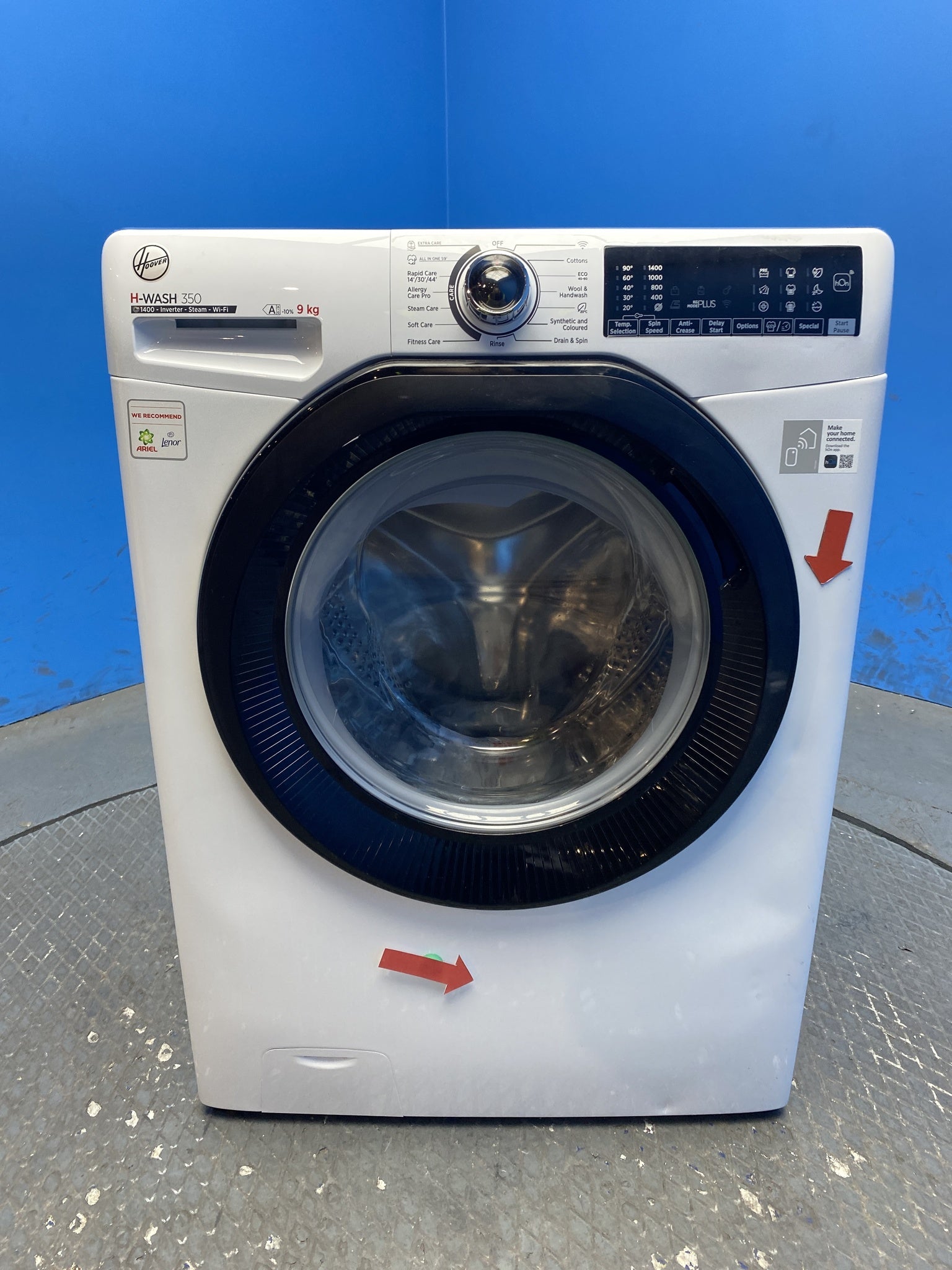 Hoover H3WPS496TAMB6 9kg 1400 Spin Washing Machine