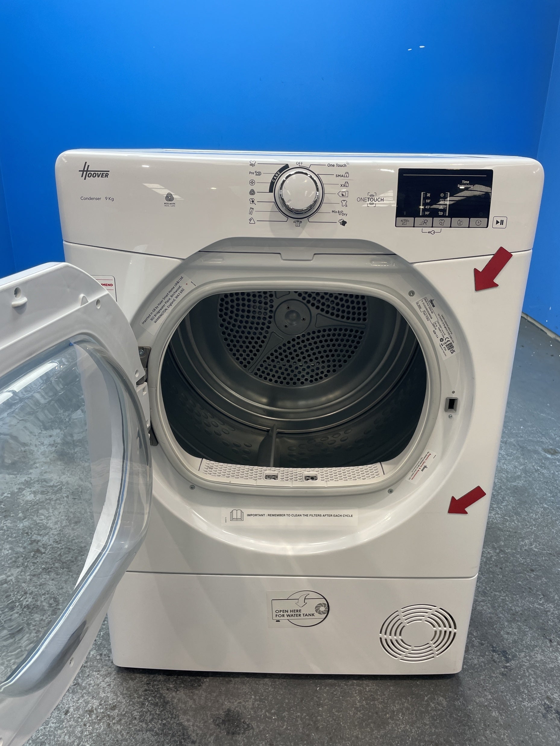 #GRC-159-733 - Hoover H-DRY 300 HLE C9DG 9kg Condenser Tumble Dryer