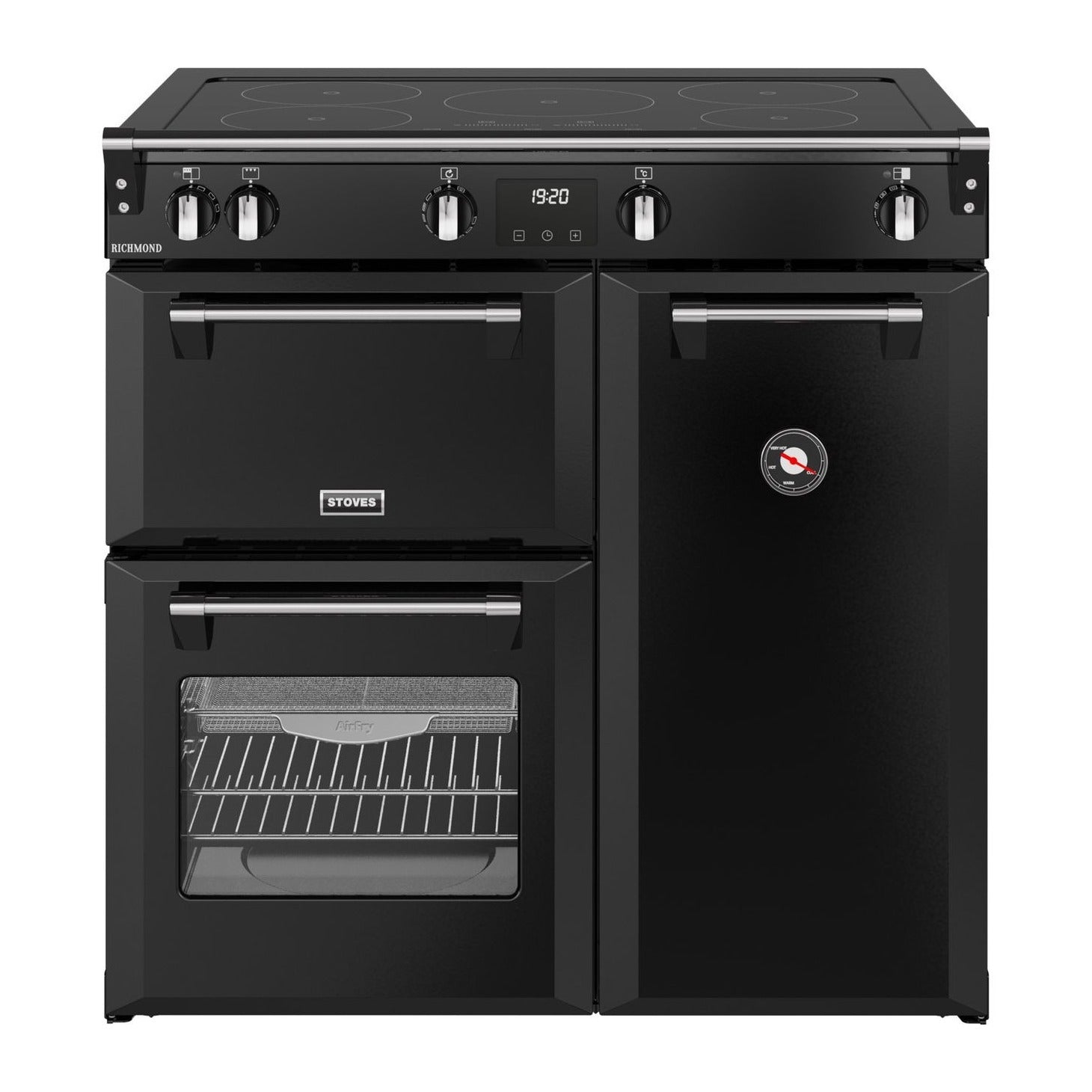 Stoves Richmond 90cm Induction Range Cooker – 174L Capacity, AirFry, Black – Renew 2 U