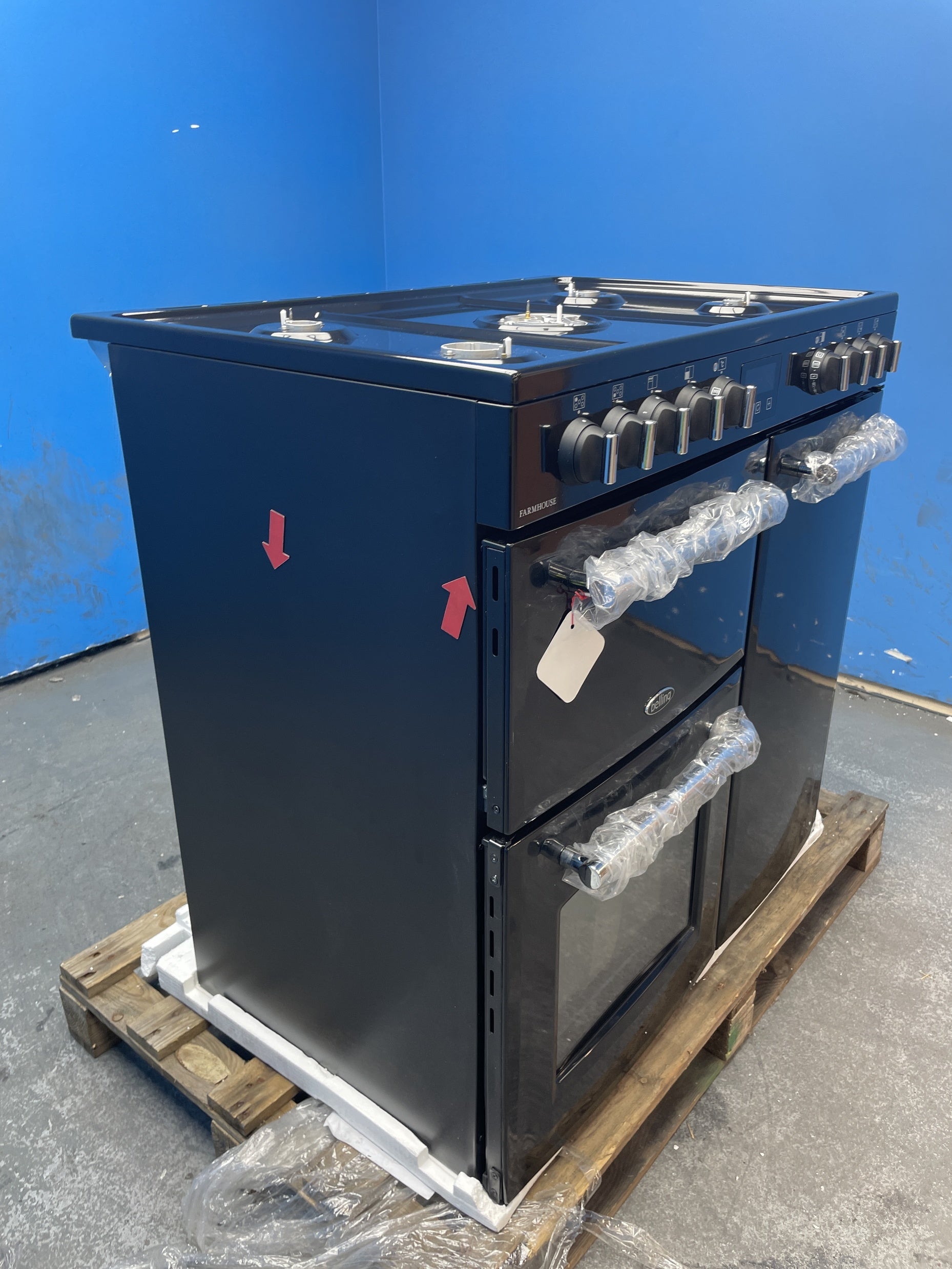 #GRC-159-443 - Belling Farmhouse 90DF Dual Fuel 90cm Range Cooker