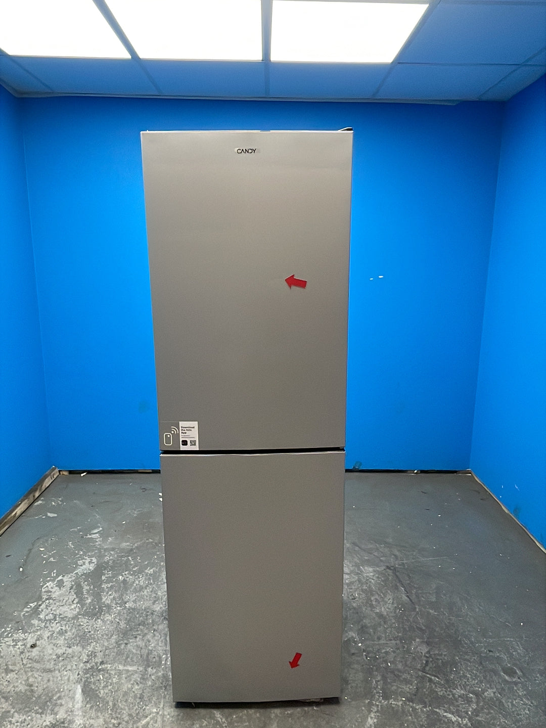 #GRC-162-808 - Candy 54.5cm Fridge Freezer – 252L, Silver, Low Frost, Smart WiFi