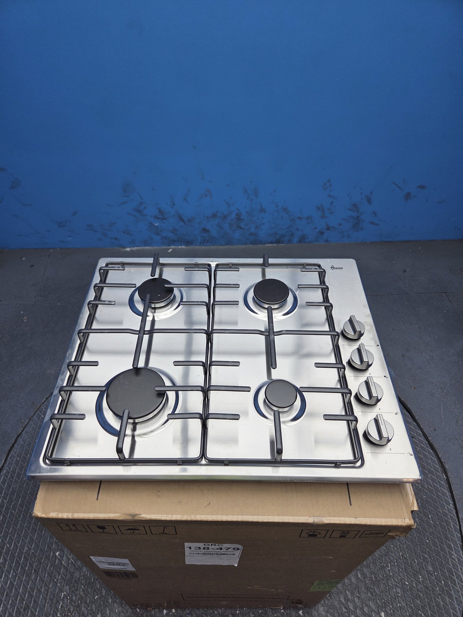 Hoover HHW6LK3X 60cm 4-Burner Stainless Steel Gas Hob