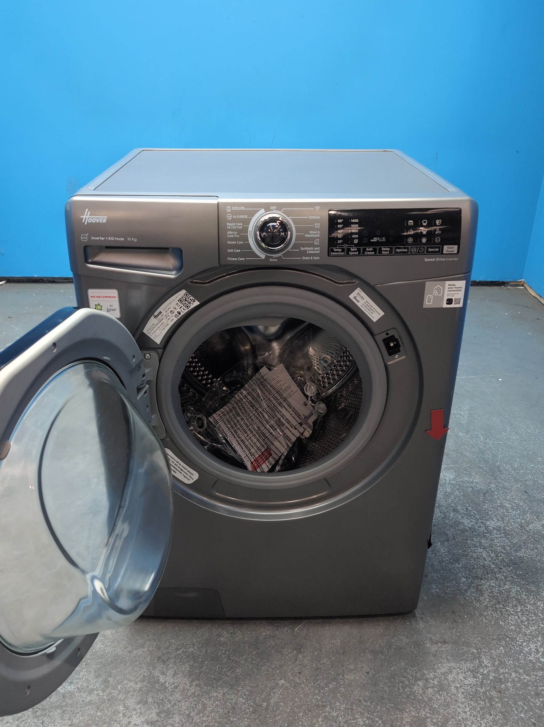 #GRC-163-690 - Hoover H-WASH 350 10kg 1400rpm Washing Machine – Eco-Power Inverter Motor