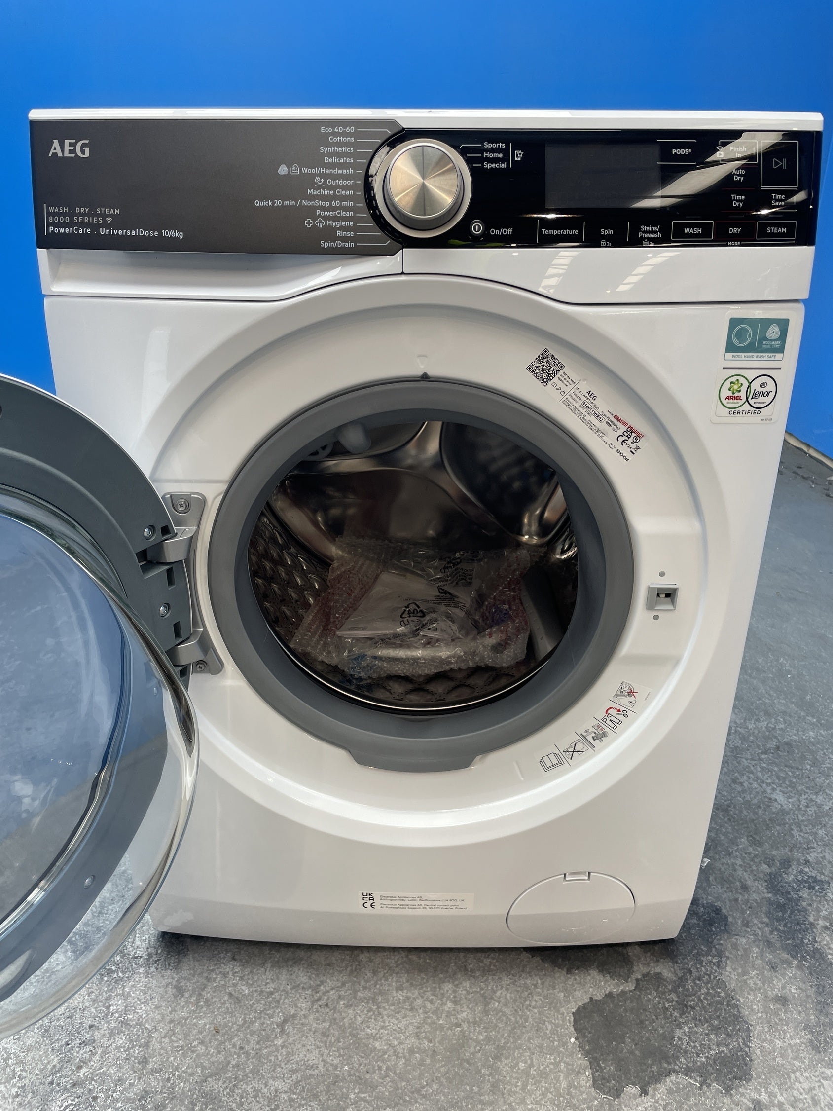 #GRC-158-247 - AEG 8000 Series LWR8516O5UD 10/6kg 1600rpm Washer Dryer