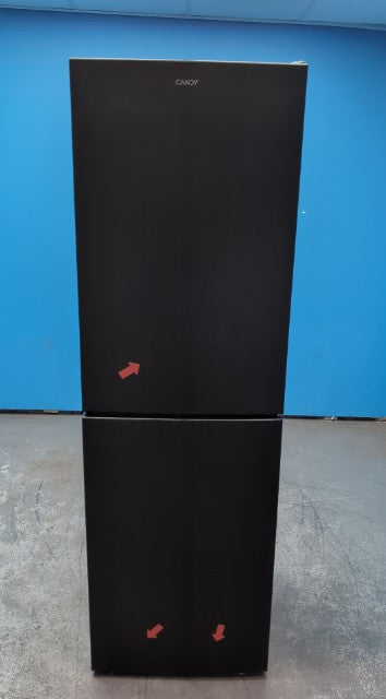 #GRC-162-809 - Candy 54.5cm Fridge Freezer – 252L, Black, Low Frost