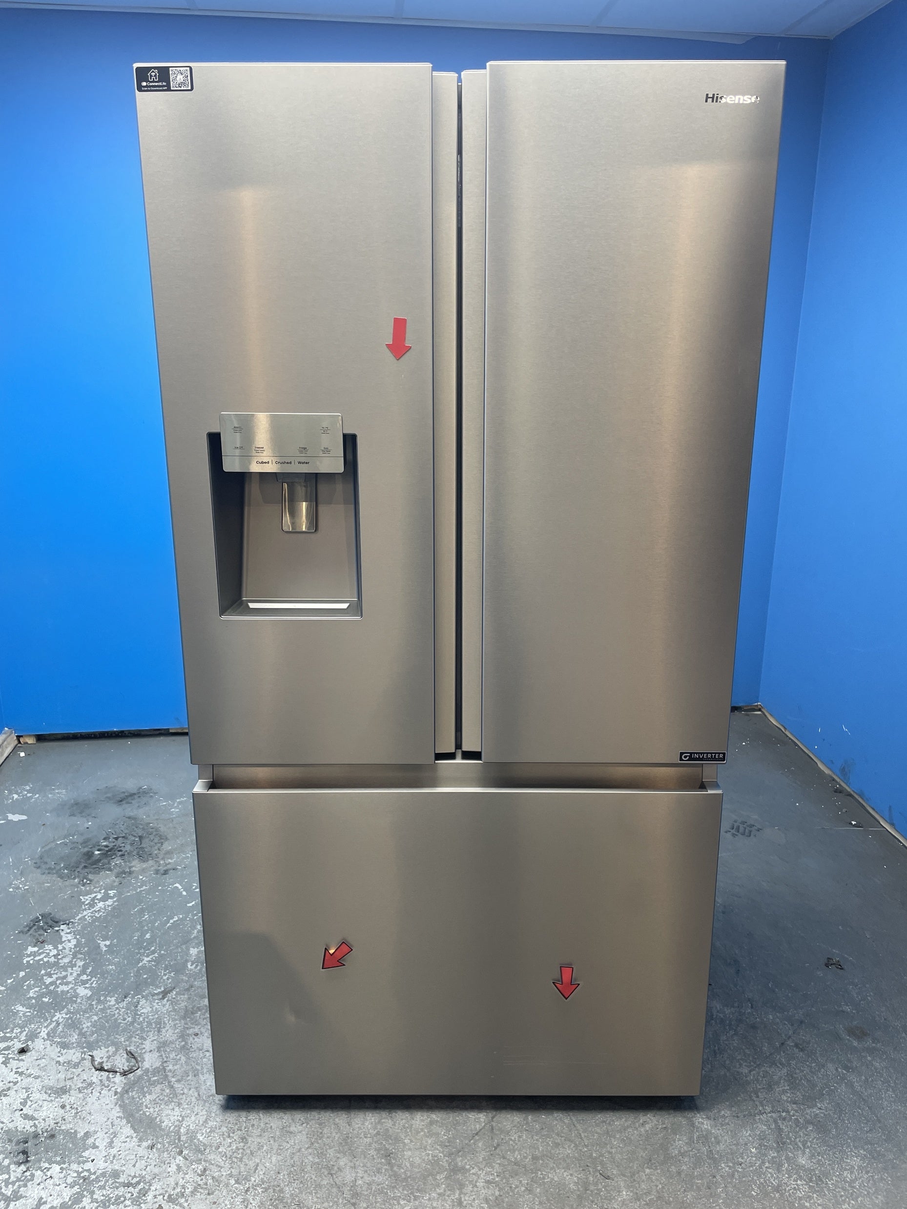 #GRC-145-184 - Hisense RF793N4SASE 612L French Door Fridge Freezer with Ice & Water