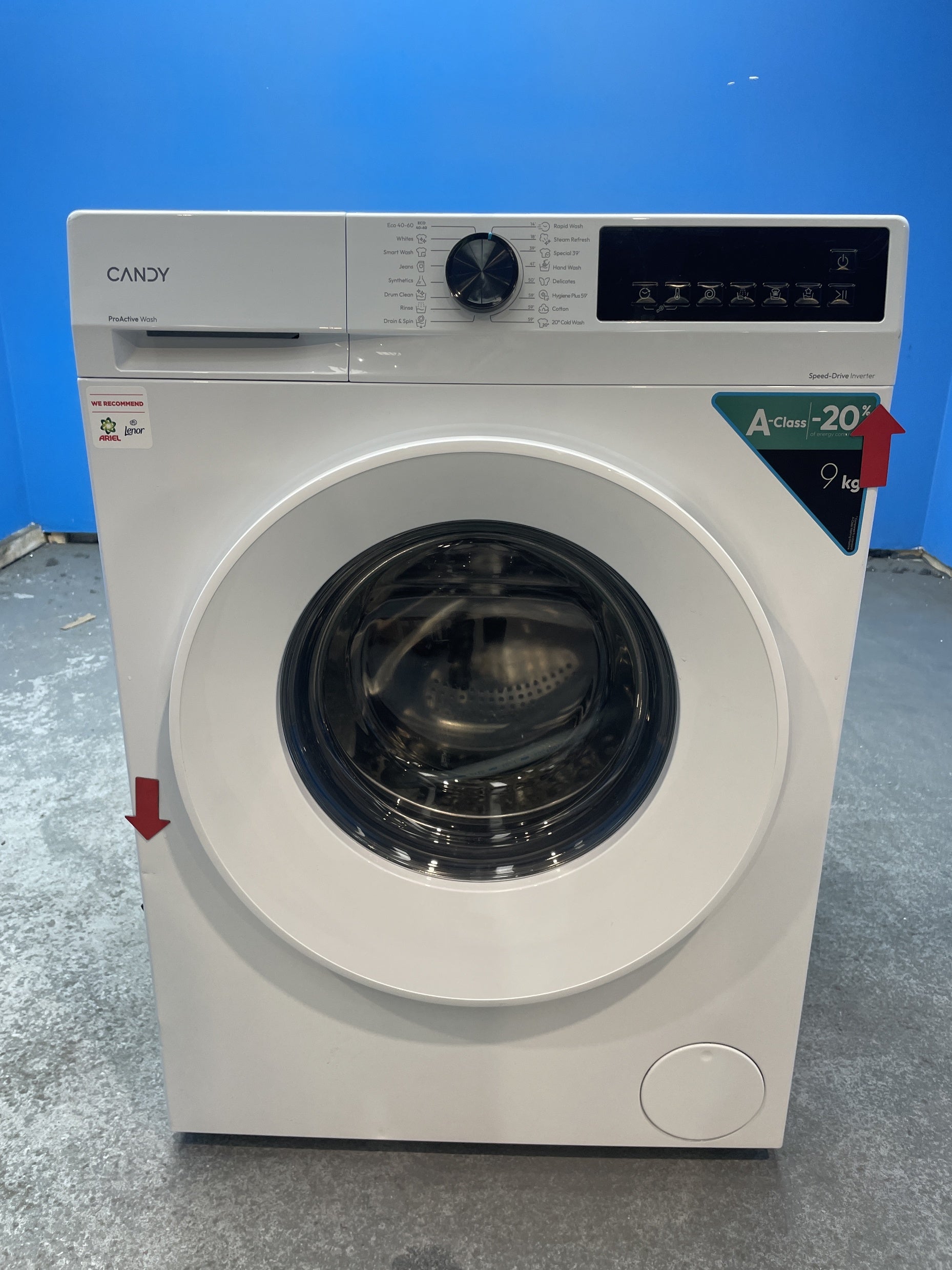 #GRC-158-375 - Candy Quick Pro GD 498-80 9kg 1400rpm Washing Machine