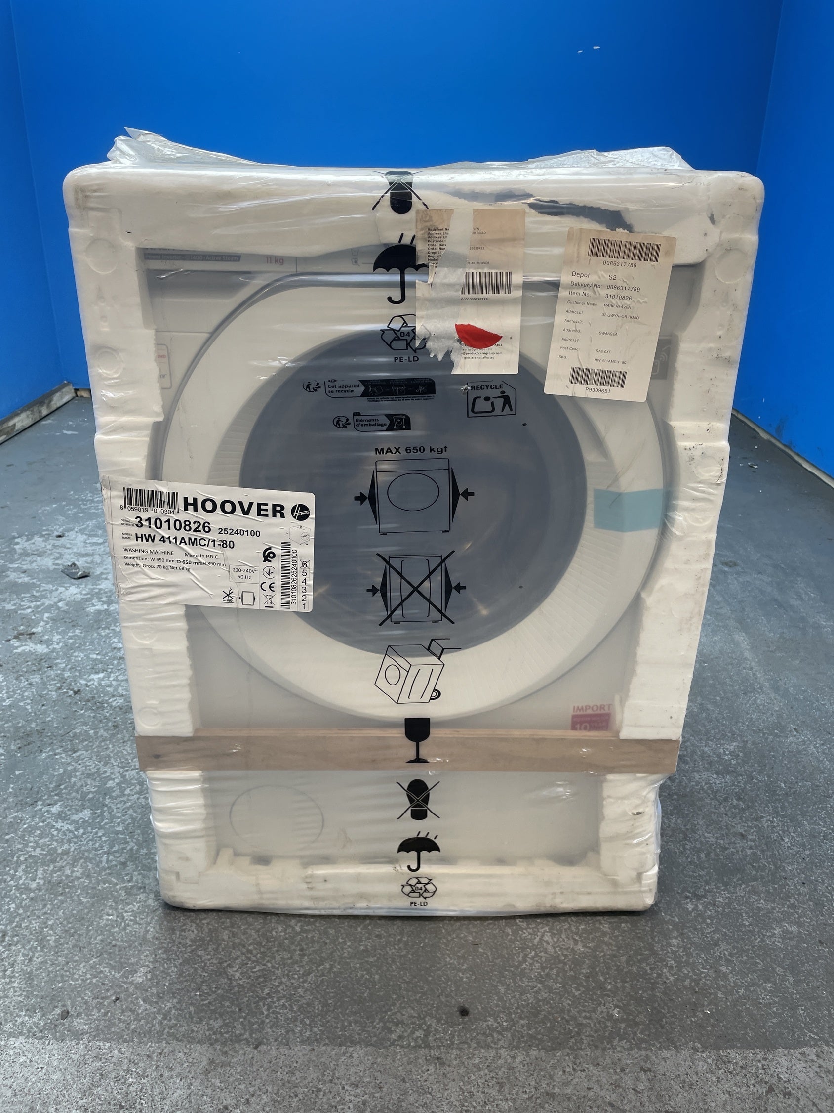 #GRC-155-833 - H-WASH 500 HWB 411AMC/1-80 11kg 1400rpm Washing Machine