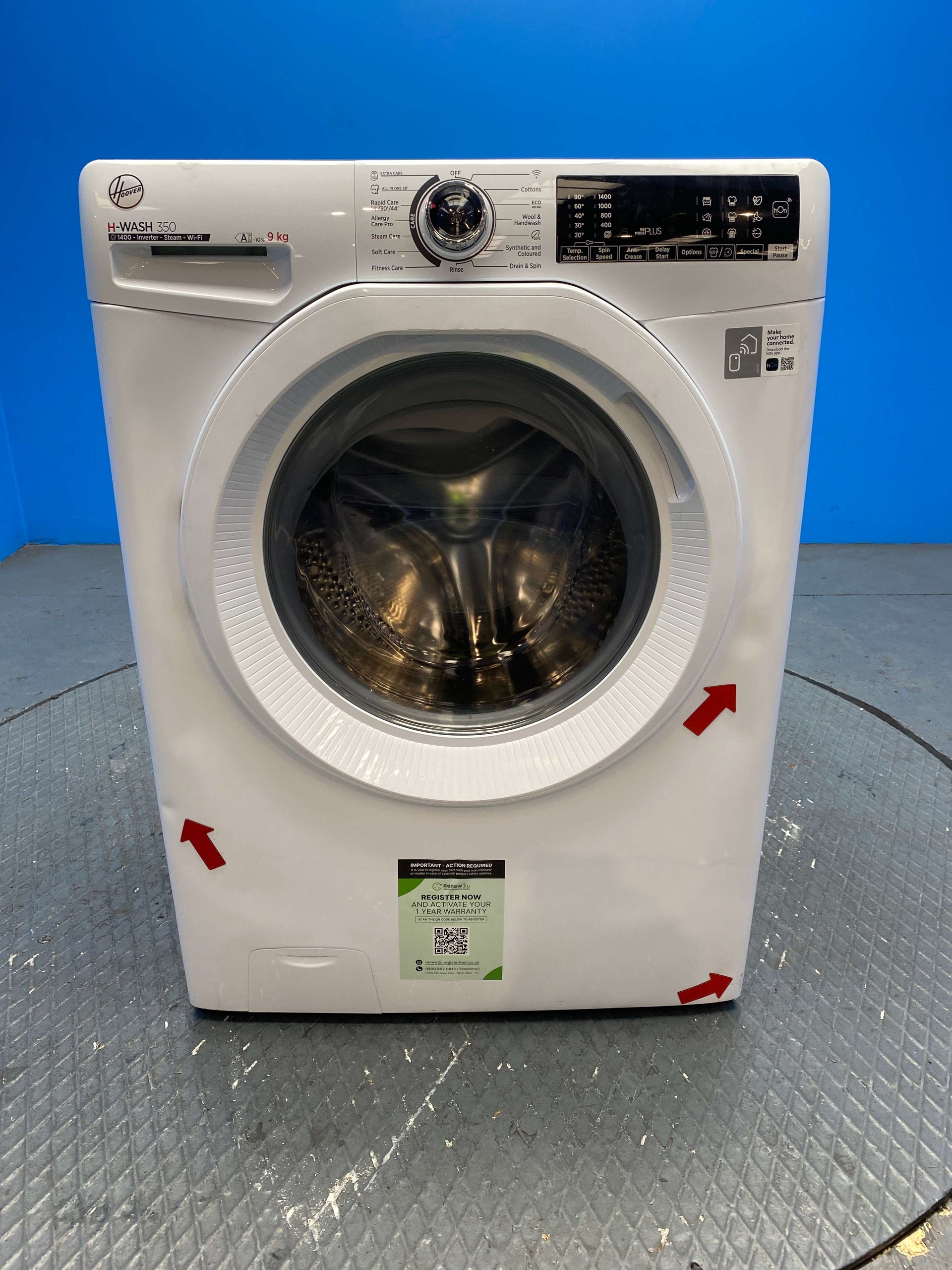 Hoover H3WPS496TAM6 9kg 1400 Spin Washing Machine