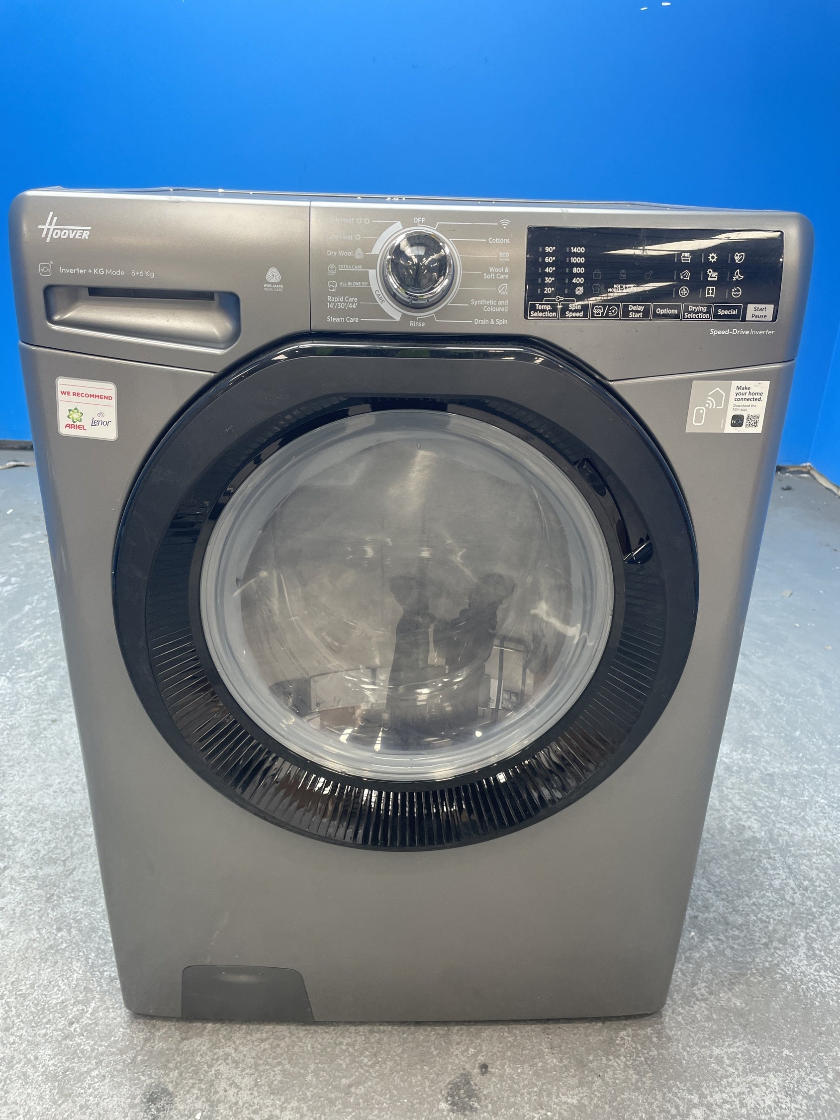 #GRC-159-593 - Hoover H3DPS4866TAMBR80 WiFi Enabled 8/6kg 1400rpm Washer Dryer