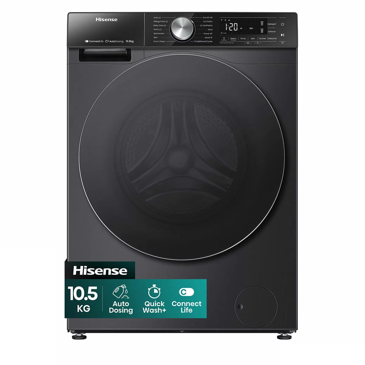 Hisense WF5S1045BB 10.5kg 1400 Spin Washing Machine – Renew 2 U