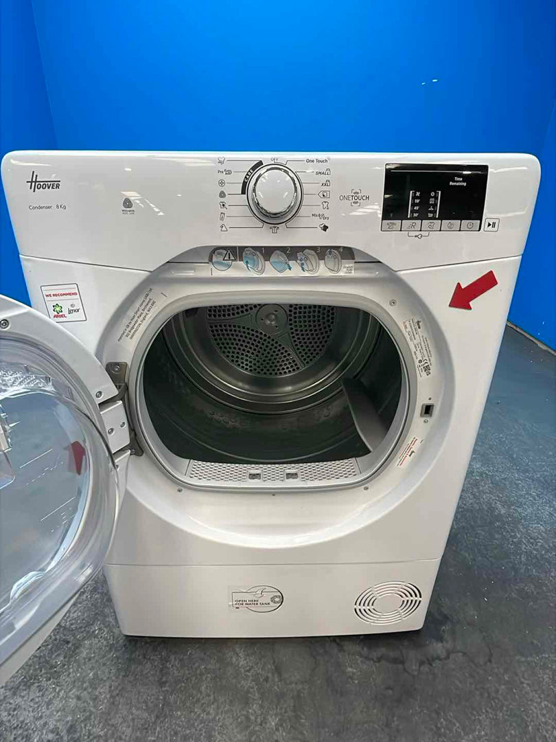 #GRC-160-566 - Hoover H-DRY 300 8kg Condenser Tumble Dryer – Sensor Drying, White