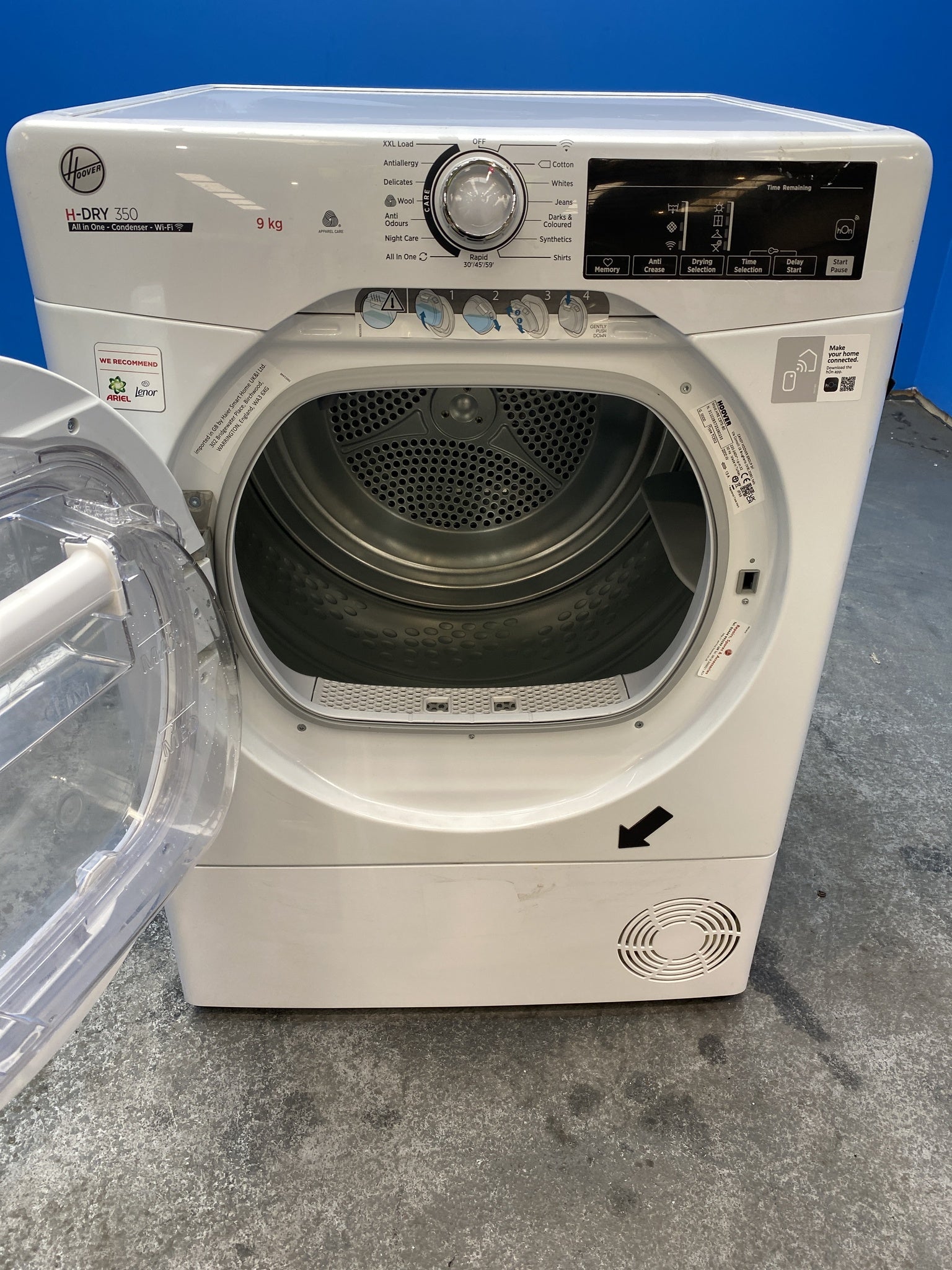#GRC-157-665 - Hoover HRE C9TE-80 9kg Condenser Tumble Dryer with Wi-Fi