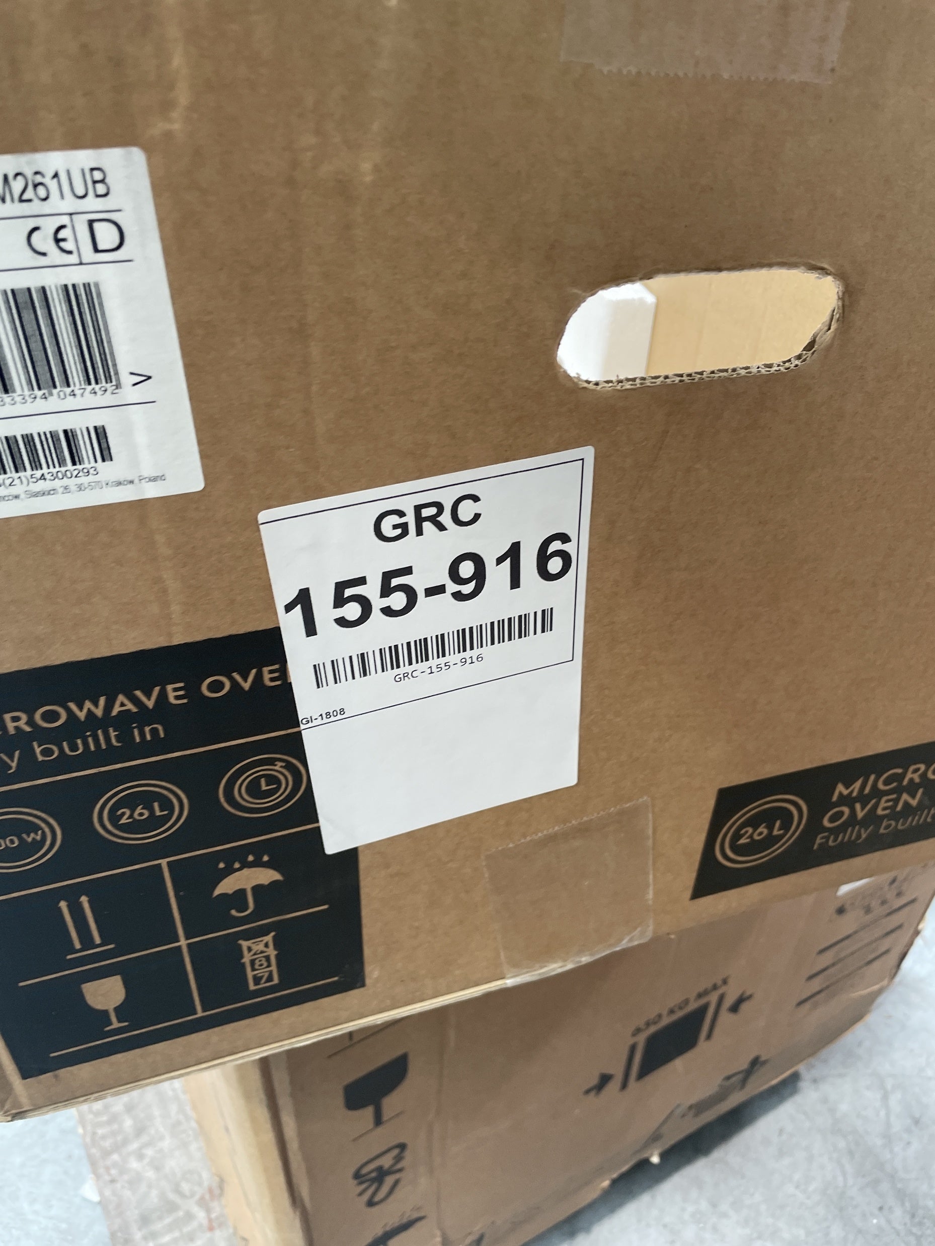 #GRC-155-916 - AEG OB6GM261UB 26L Built-In 900W Microwave with Grill