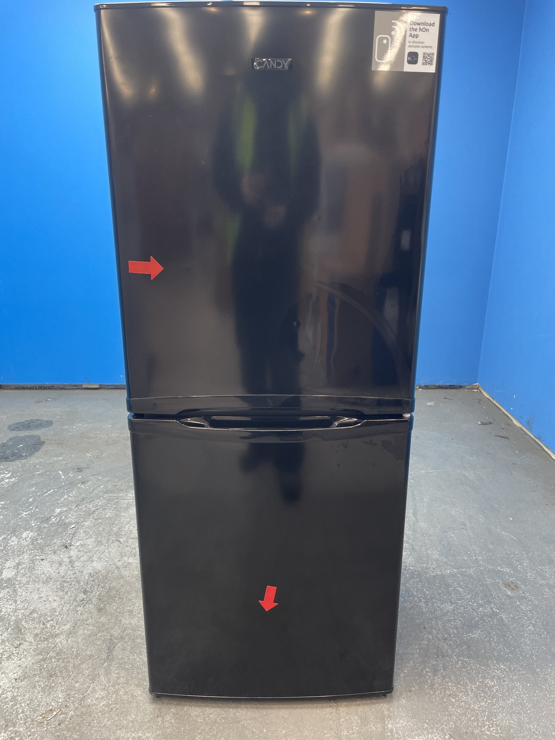 #GRC-153-848 - Candy CCH1S513EBK 185 Litre Combi Fridge Freezer