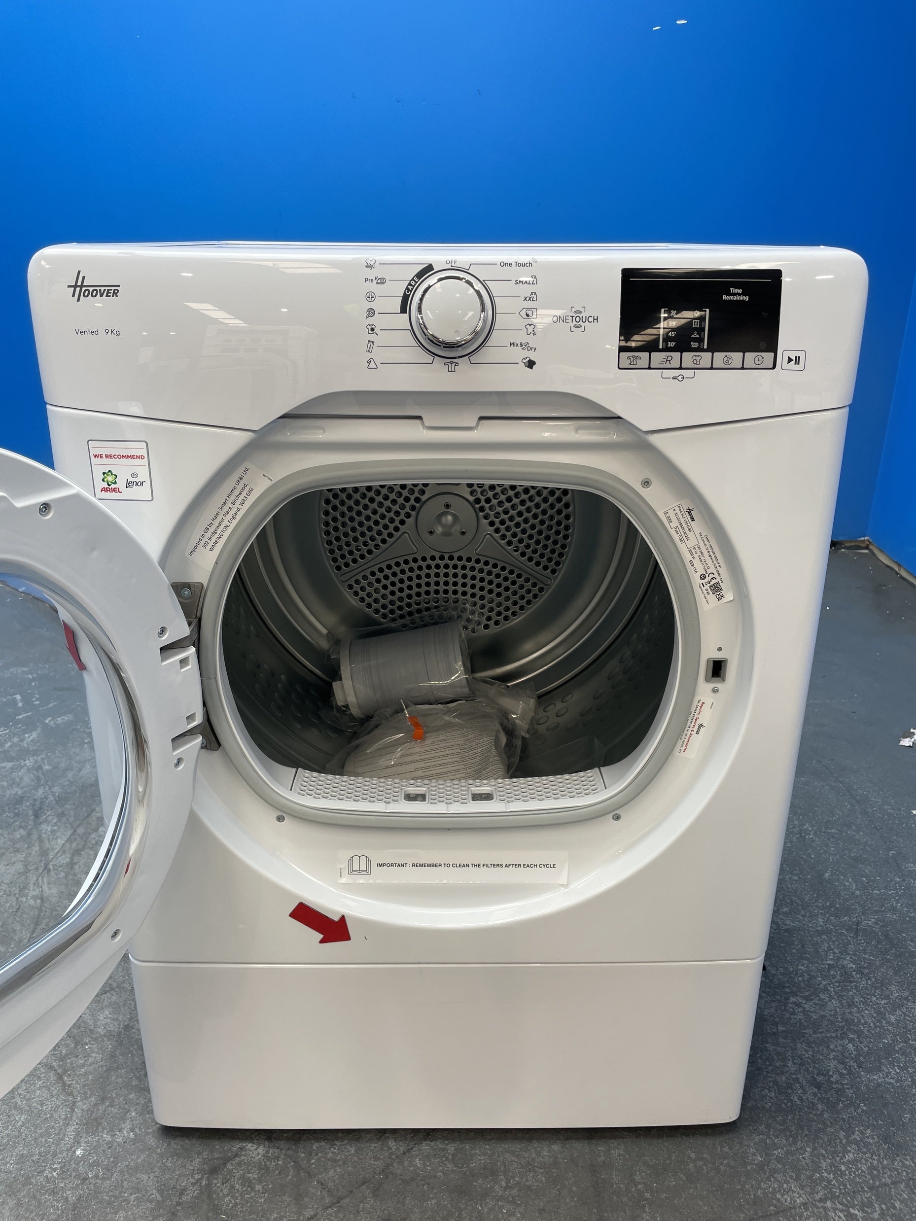 #GRC-160-347 - Hoover HLE V9DG-80 9kg Vented Tumble Dryer