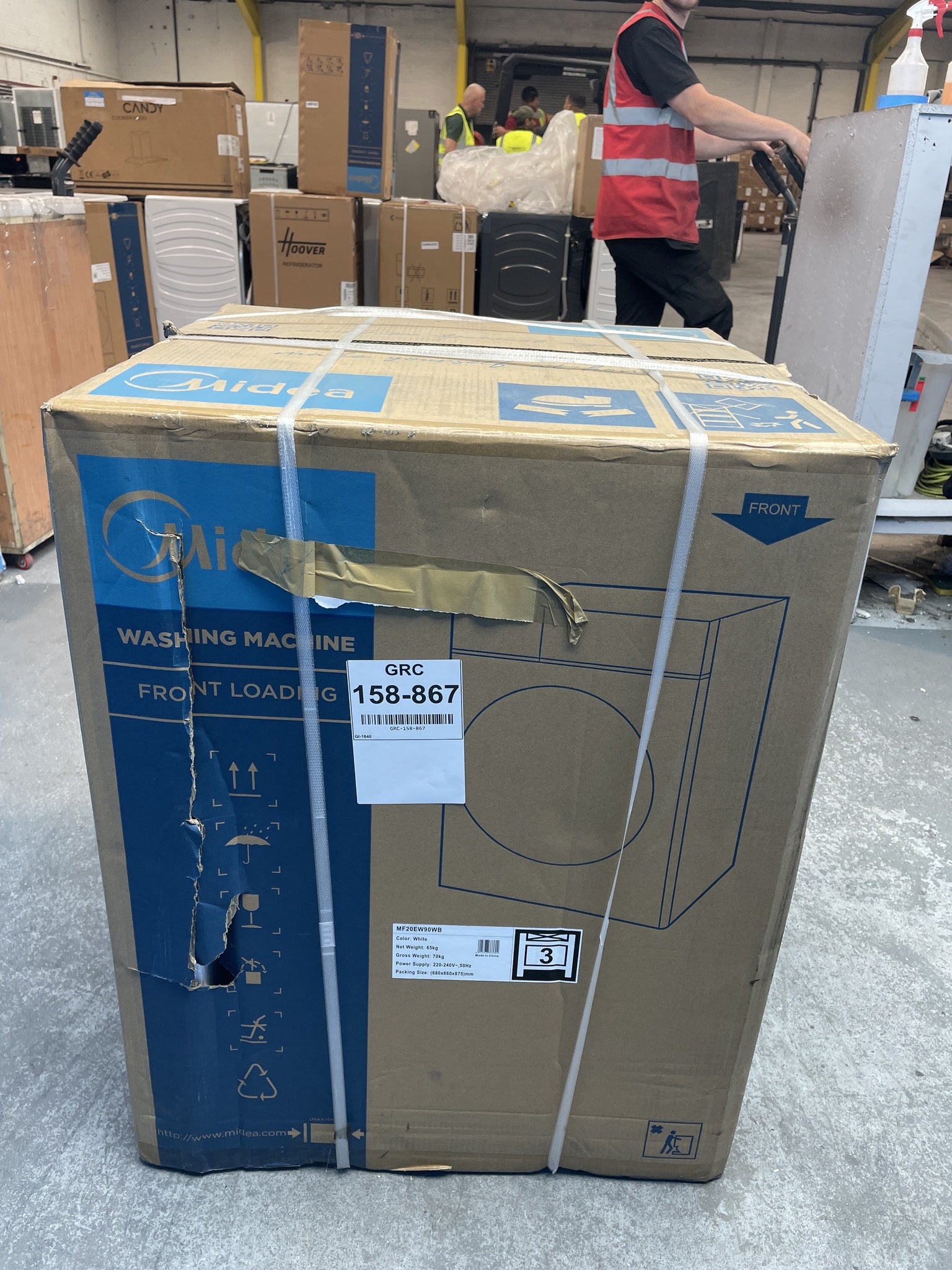#GRC-158-867 - Midea MF20EW90WB 9kg 1300rpm Wi-Fi Washing Machine