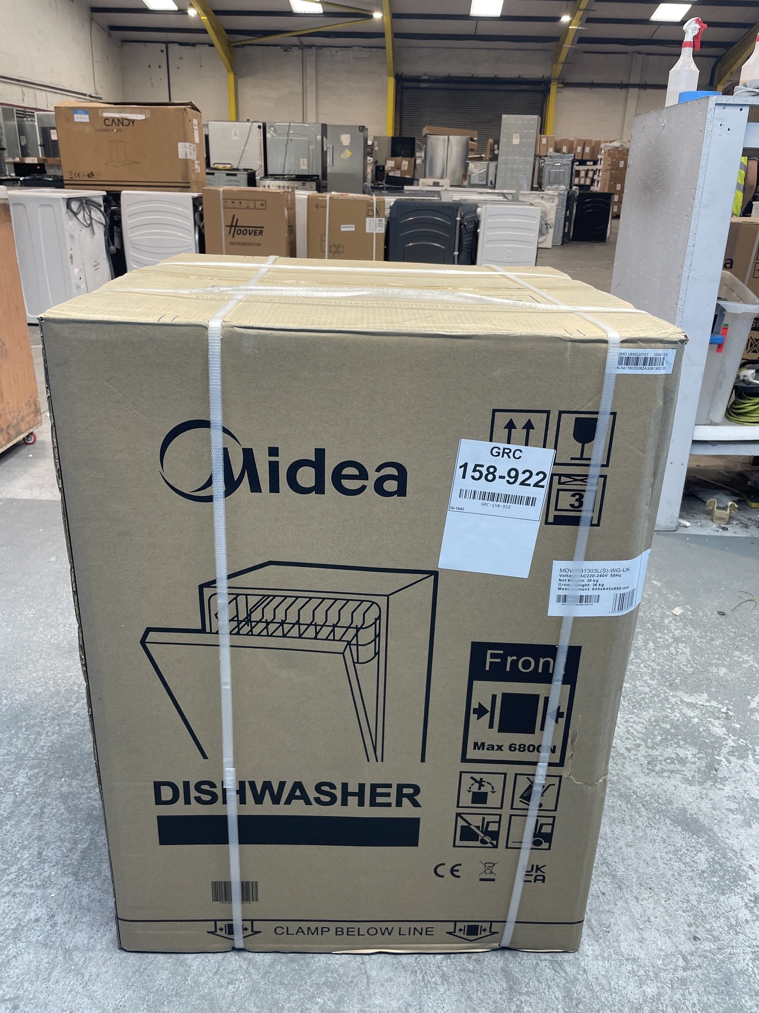 #GRC-158-922 - Midea MDWPB1303L(S)-WG 60cm Built-in 13 Place Wi-Fi Dishwasher