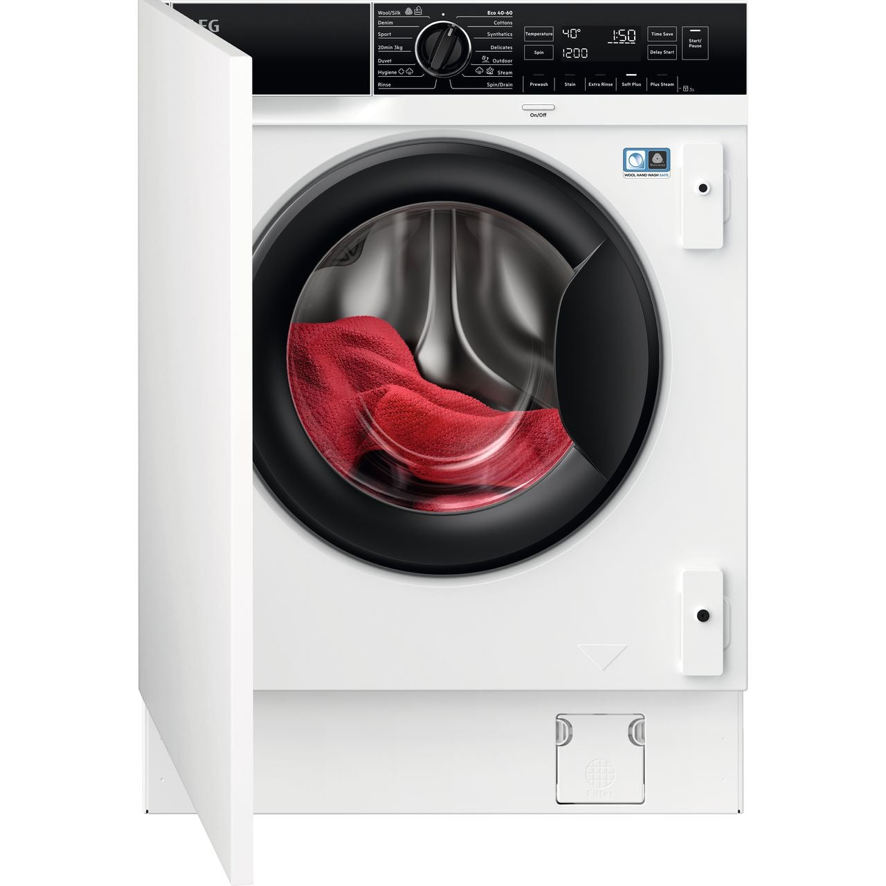 AEG ProSteam LF7C8636BI 8kg 1600rpm Integrated Washing Machine – Renew 2 U