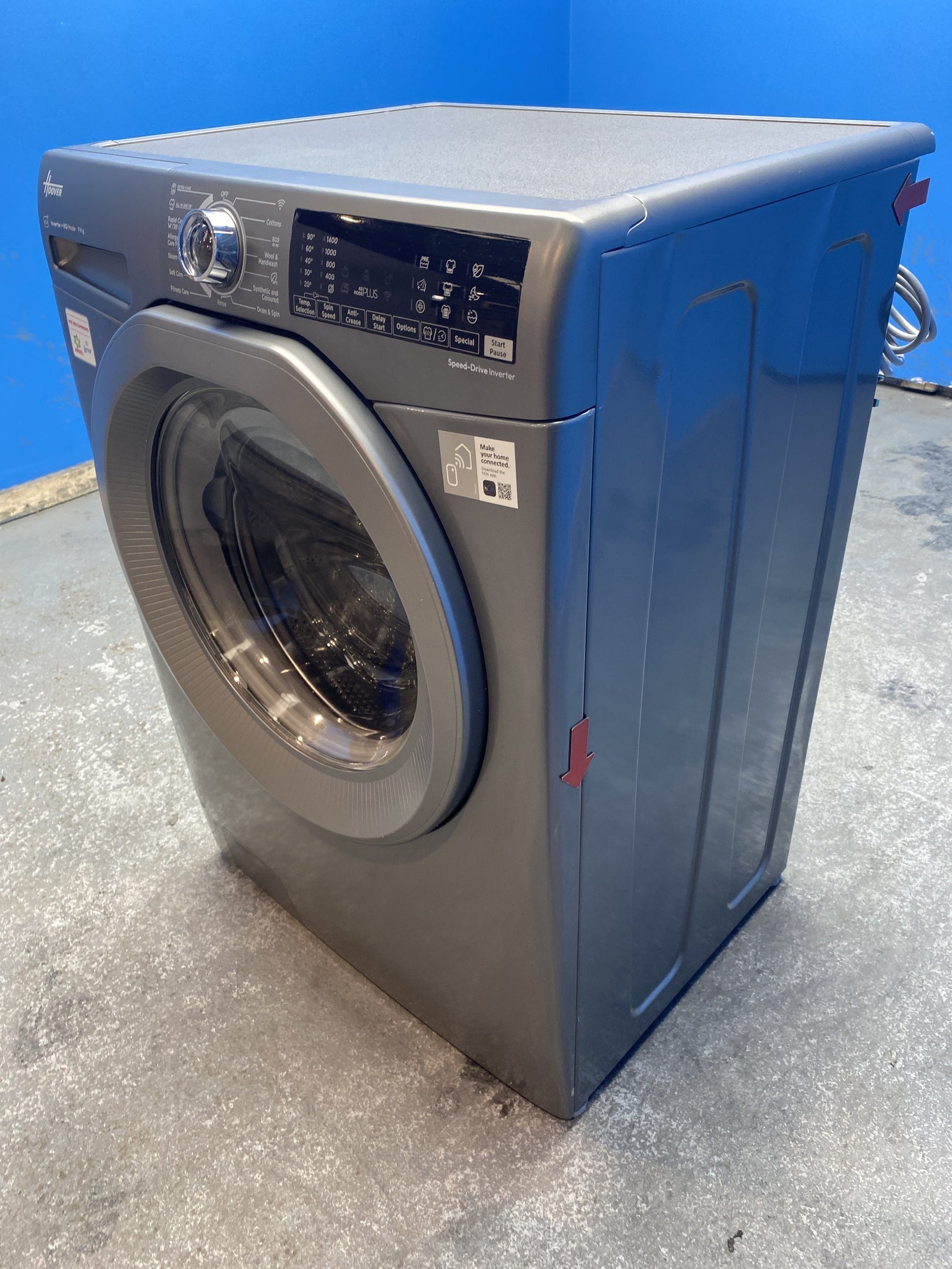 #GRC-153-251 - Hoover H3WPS496TMRR6 9kg 1400 Spin Washing Machine