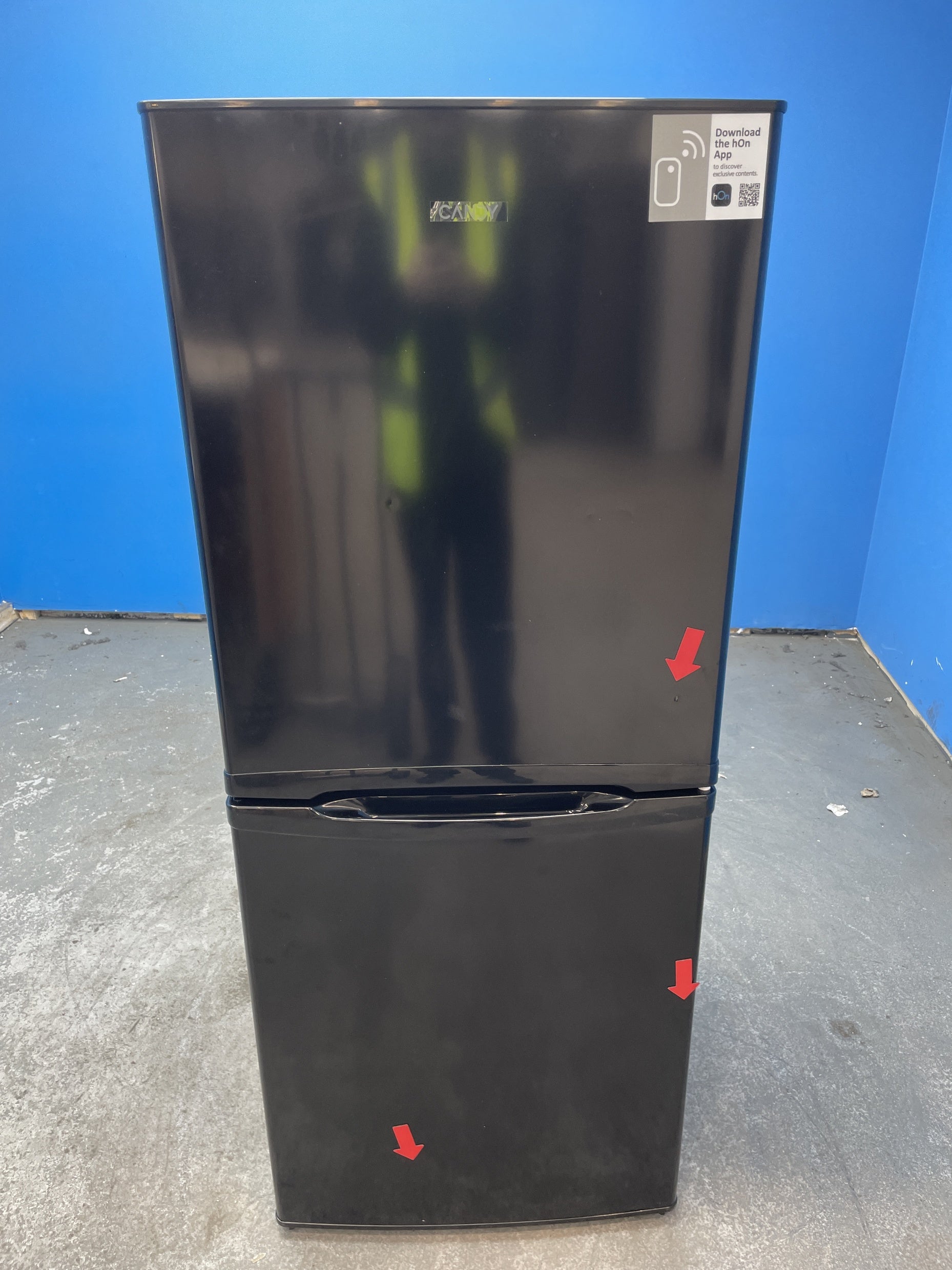 #GRC-157-384 - Candy CCH1S513EBK 185 Litre Combi Fridge Freezer