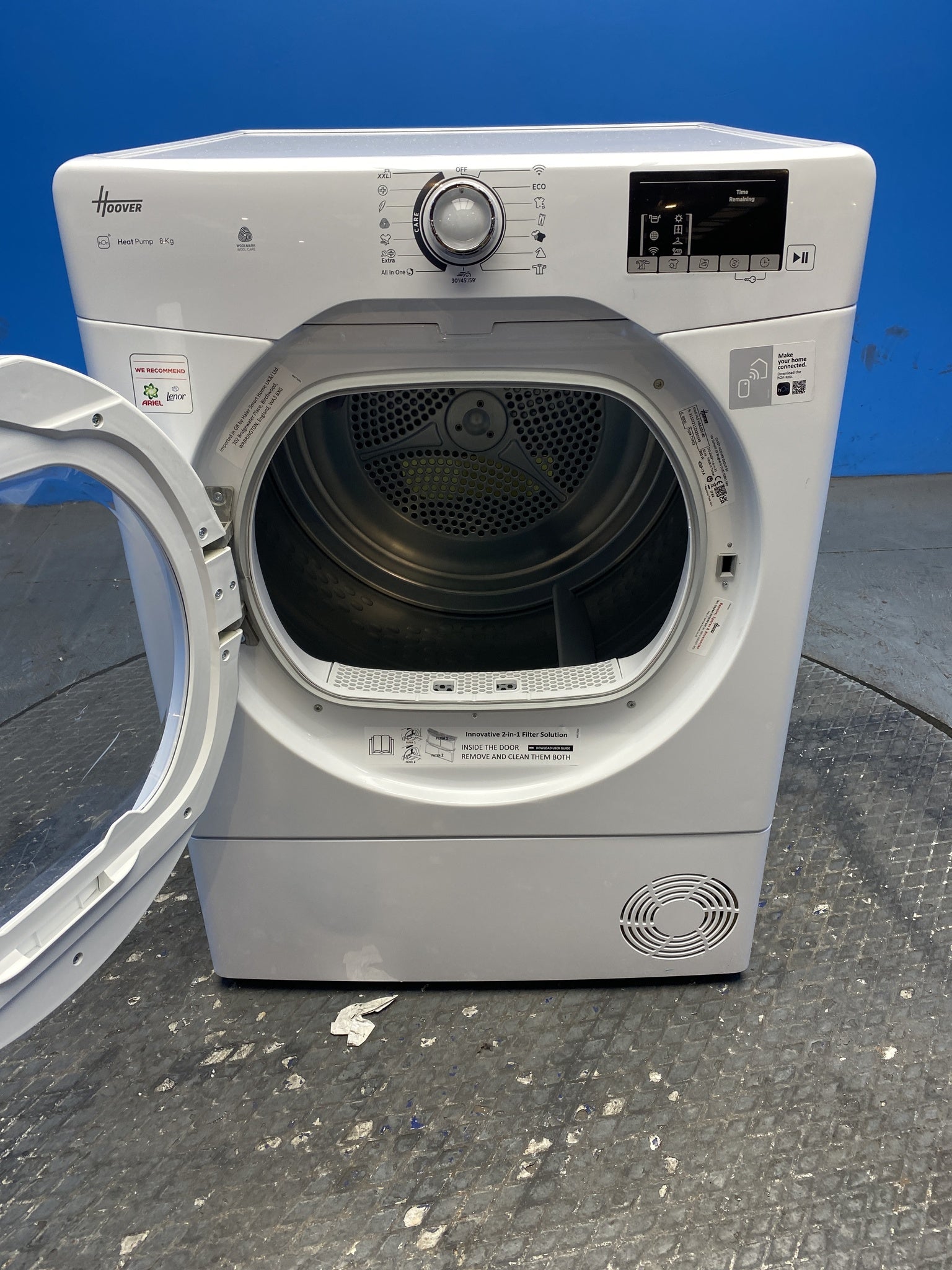 Hoover HLEH8A2DE 8kg Heat Pump Tumble Dryer