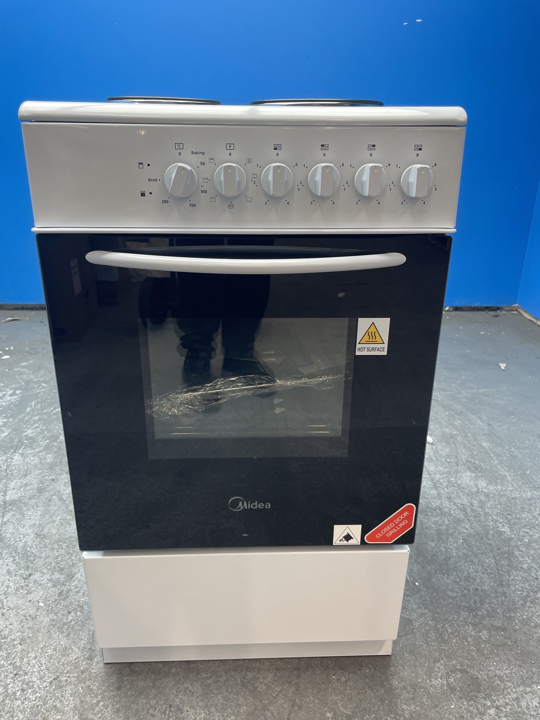 #GRC-160-320 - Midea MFO20DME4H109-WH 50cm Electric Cooker with Solid Plate Hob